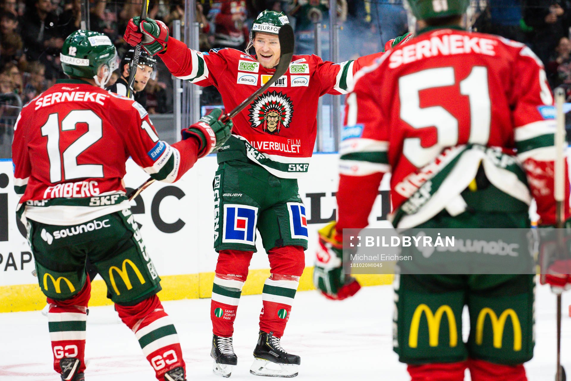 Frölundas Kristoffer Gunnarsson jublar