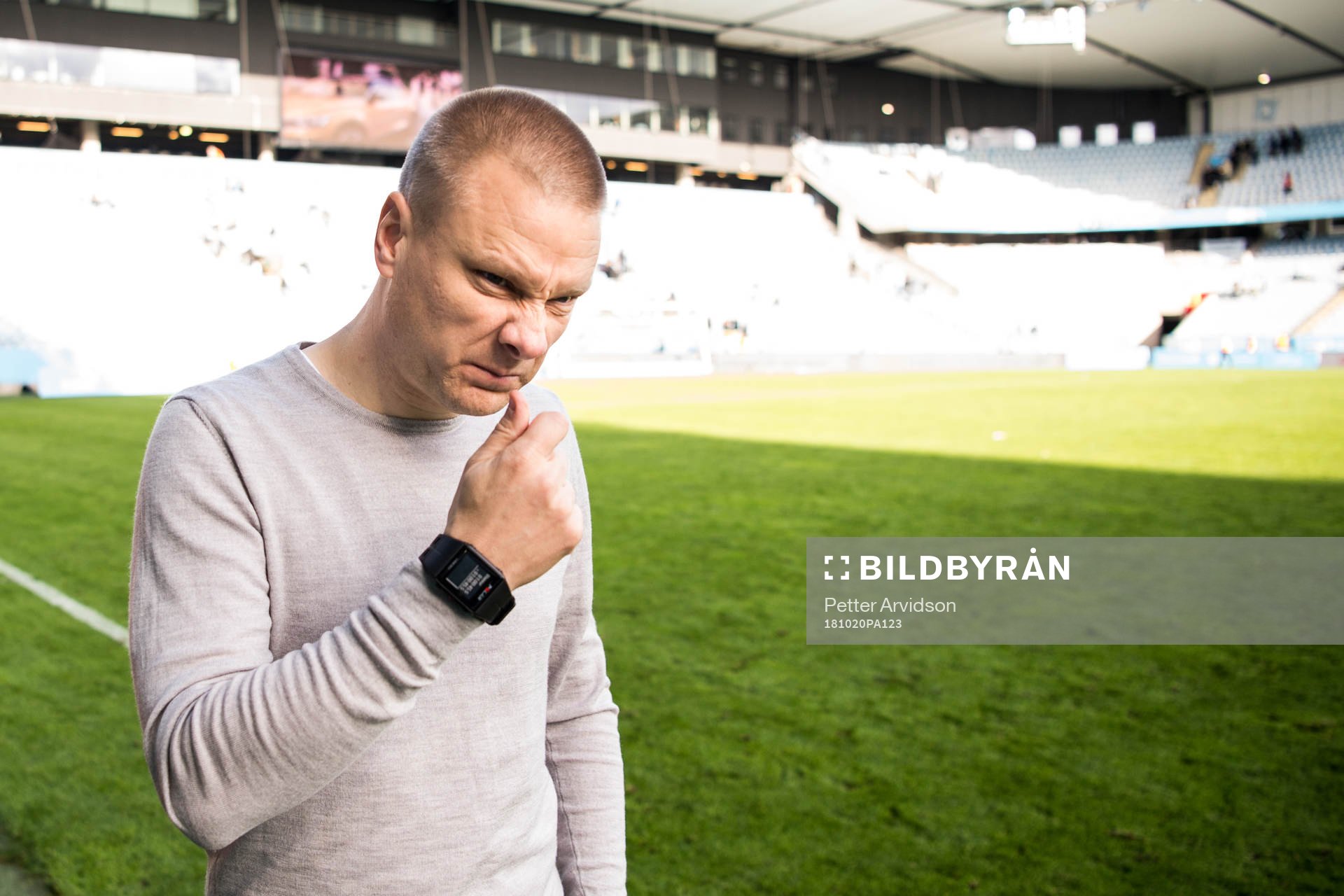Hammarbys tränare Stefan Billborn deppar