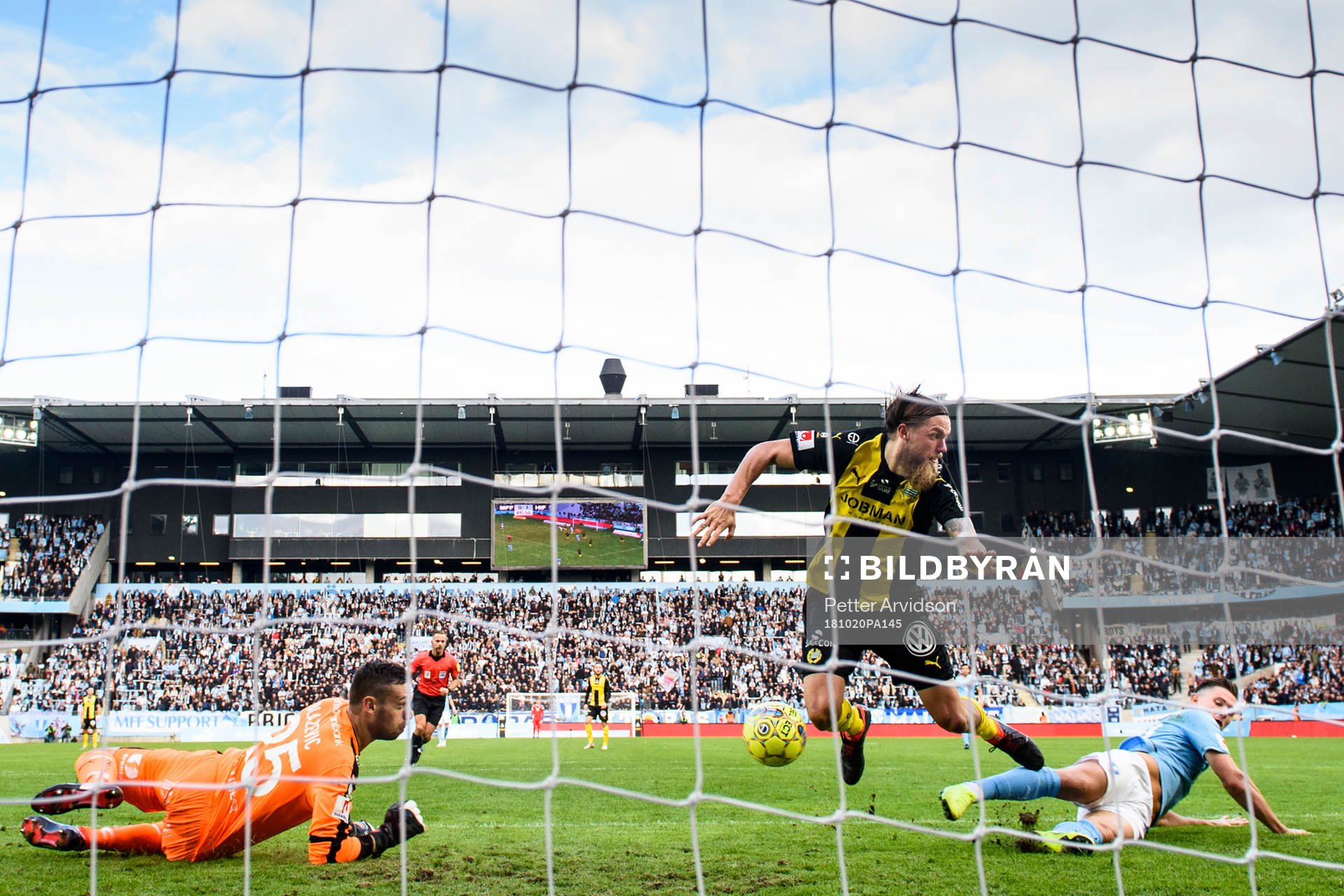 Malmö FFs Marcus Antonsson gör 1-1 förbi Hammarbys