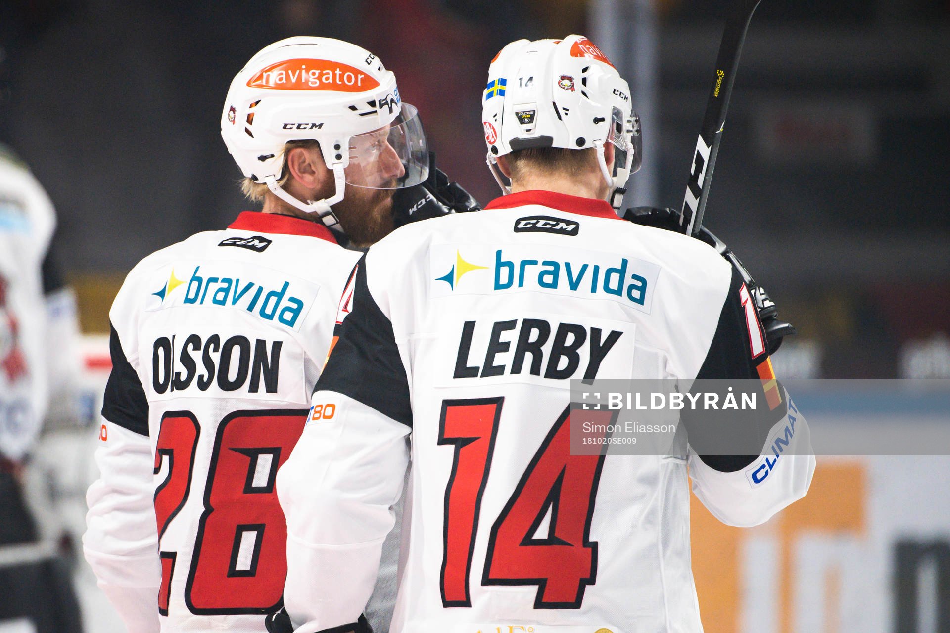 Malmö Redhawks Jens Olsson och Carl-Johan Lerby