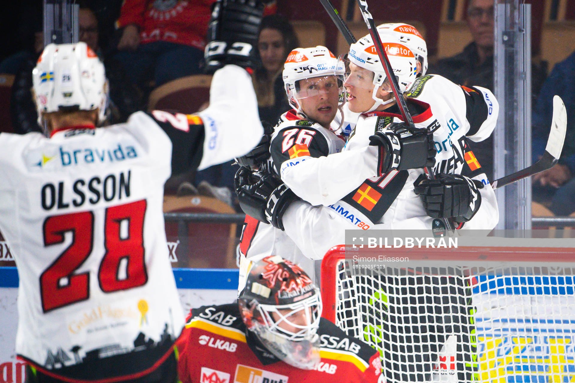 Malmö Redhawks Emil Sylvegård  jublar