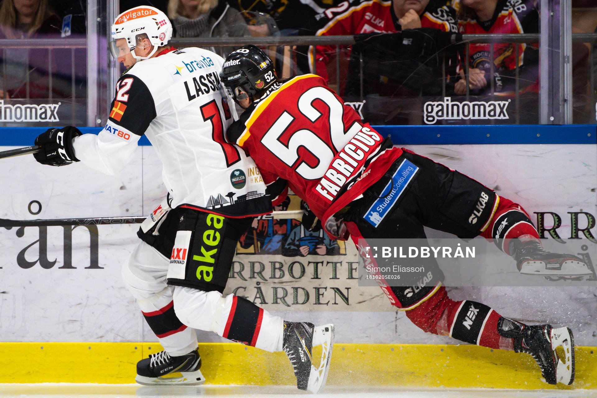 Malmö Redhawks Matias Lassen och Luleås Karl Fabricius