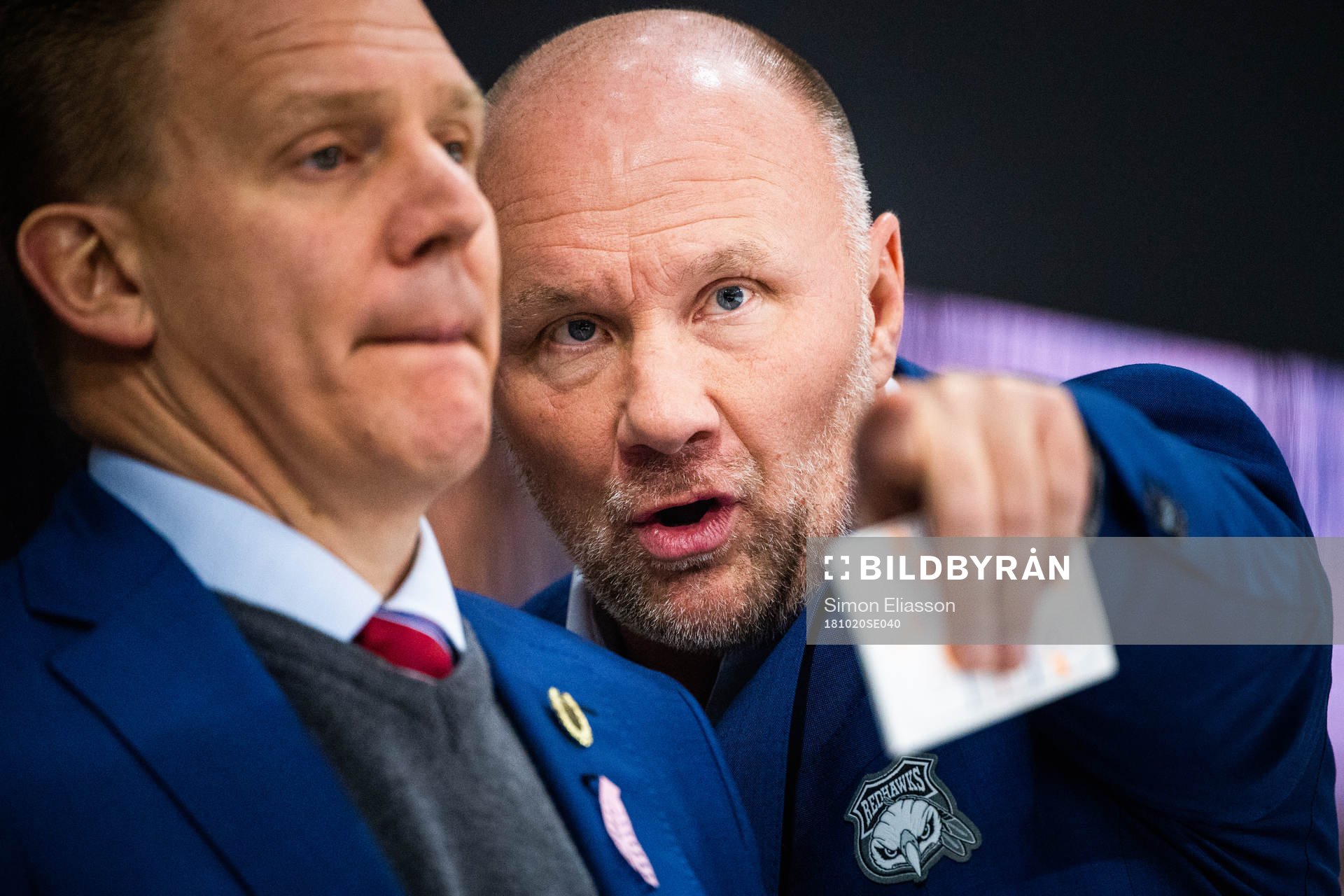 Malmö Redhawks tränare Peter Andersson och assisterande