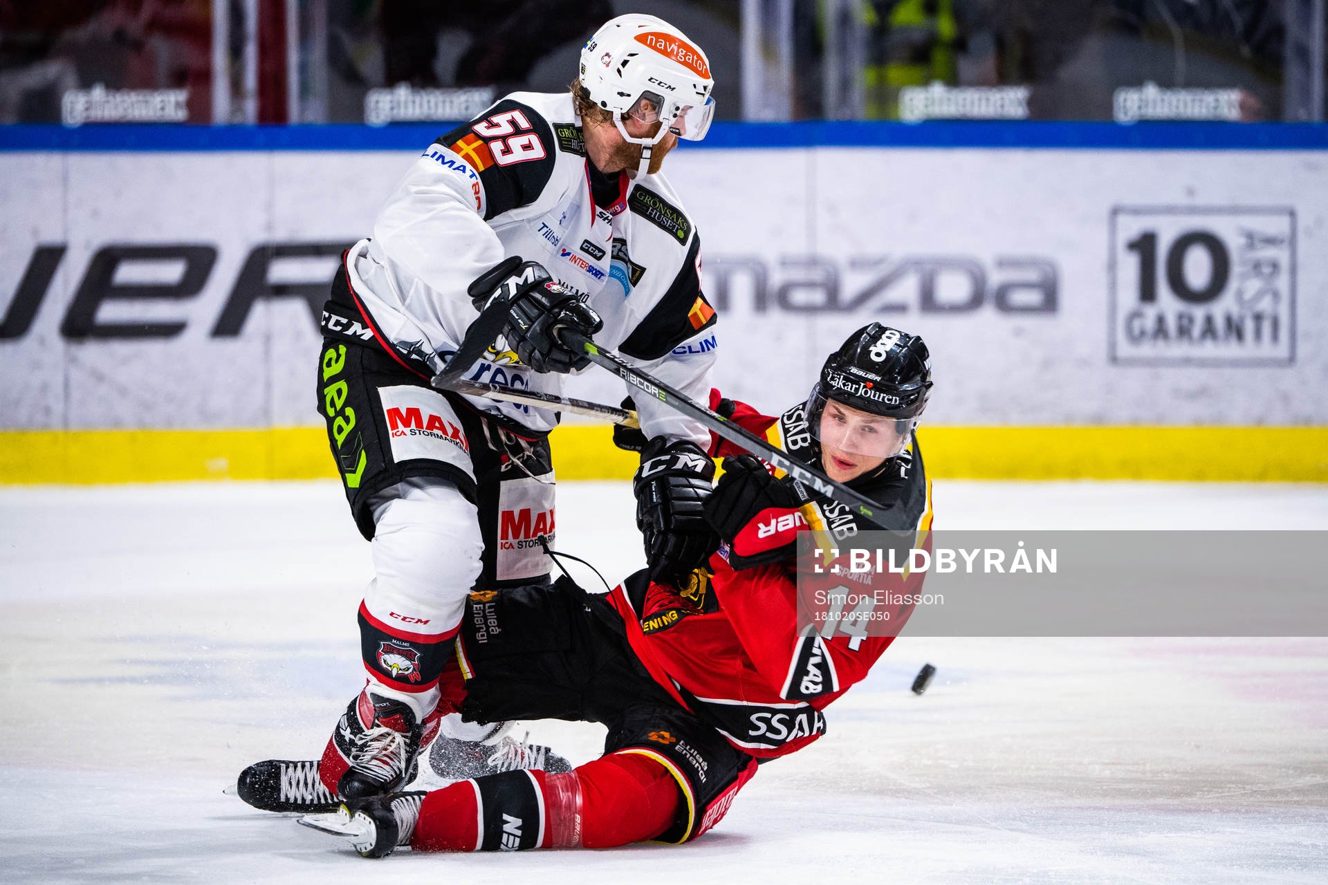 Malmö Redhawks Anton Mylläri och Luleås Jonas Berglund
