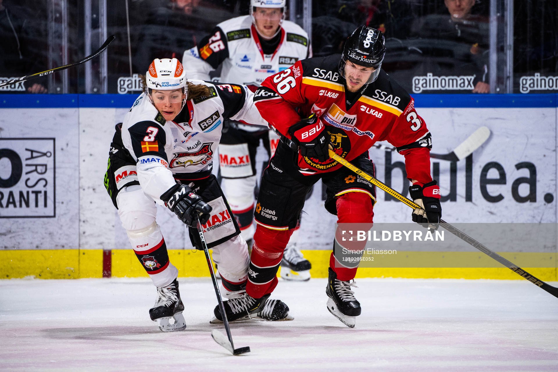 Malmö Redhawks Malte Setkov och Luleås Emil Larsson