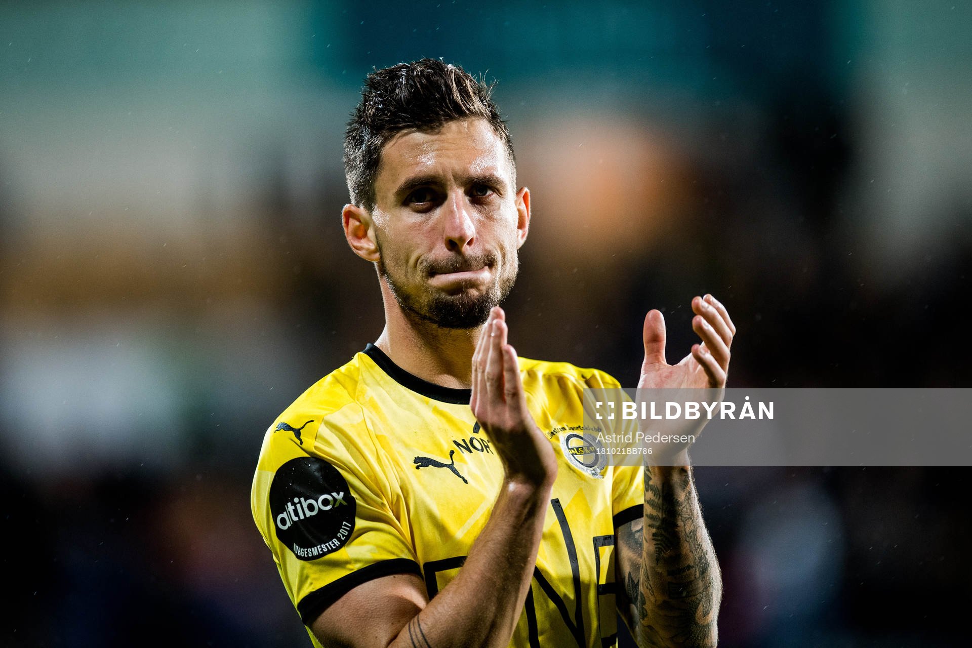 Daniel Alexander Pedersen of Lillestrøm after the Eliteserien match between Lillestrøm and Rosenborg on October 21, 2018 in Lillestrøm.