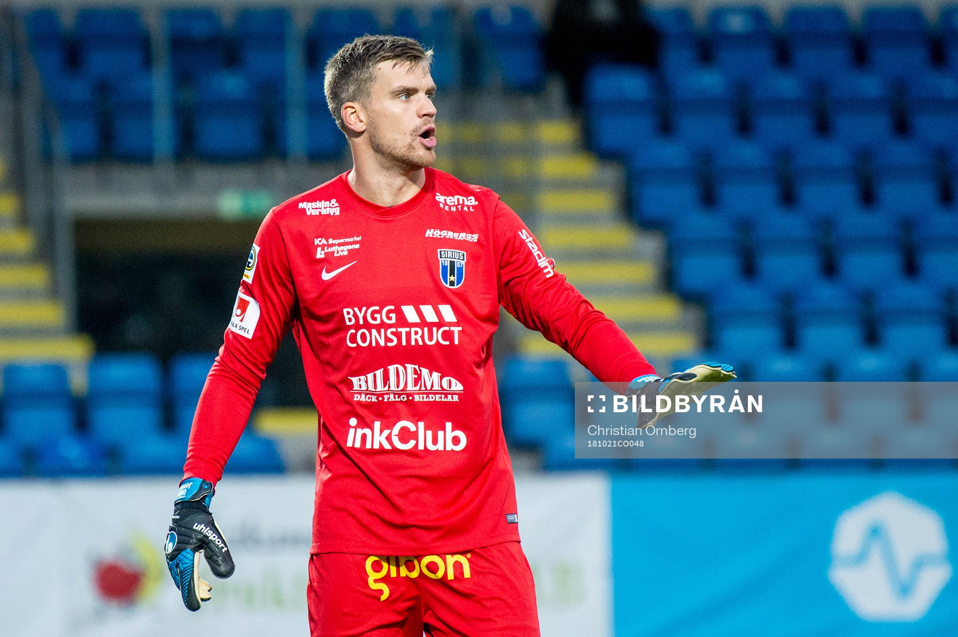 Sirius målvakt Lukas Jonsson