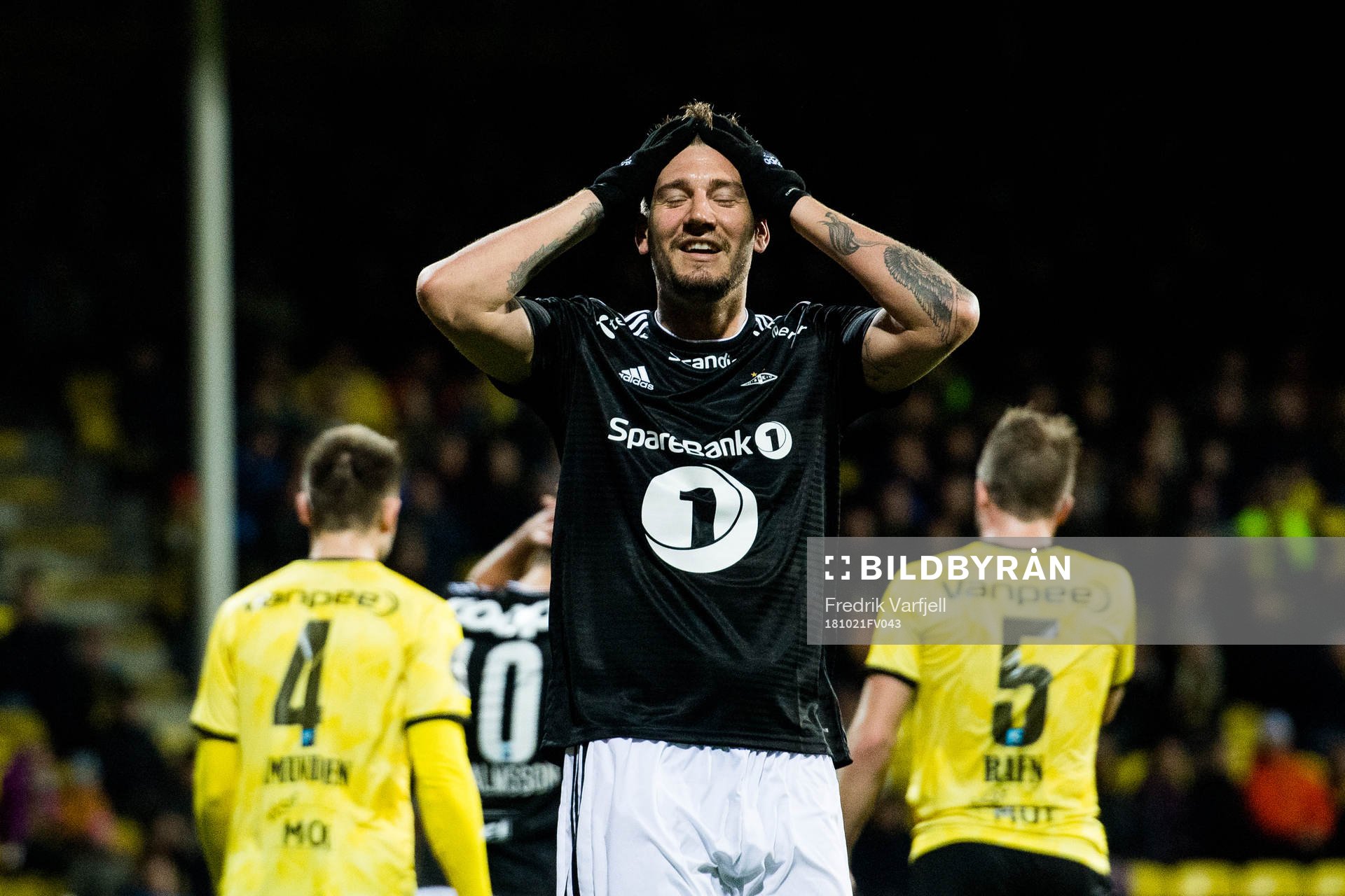 Nicklas Bendtner of Rosenborg looks dejected