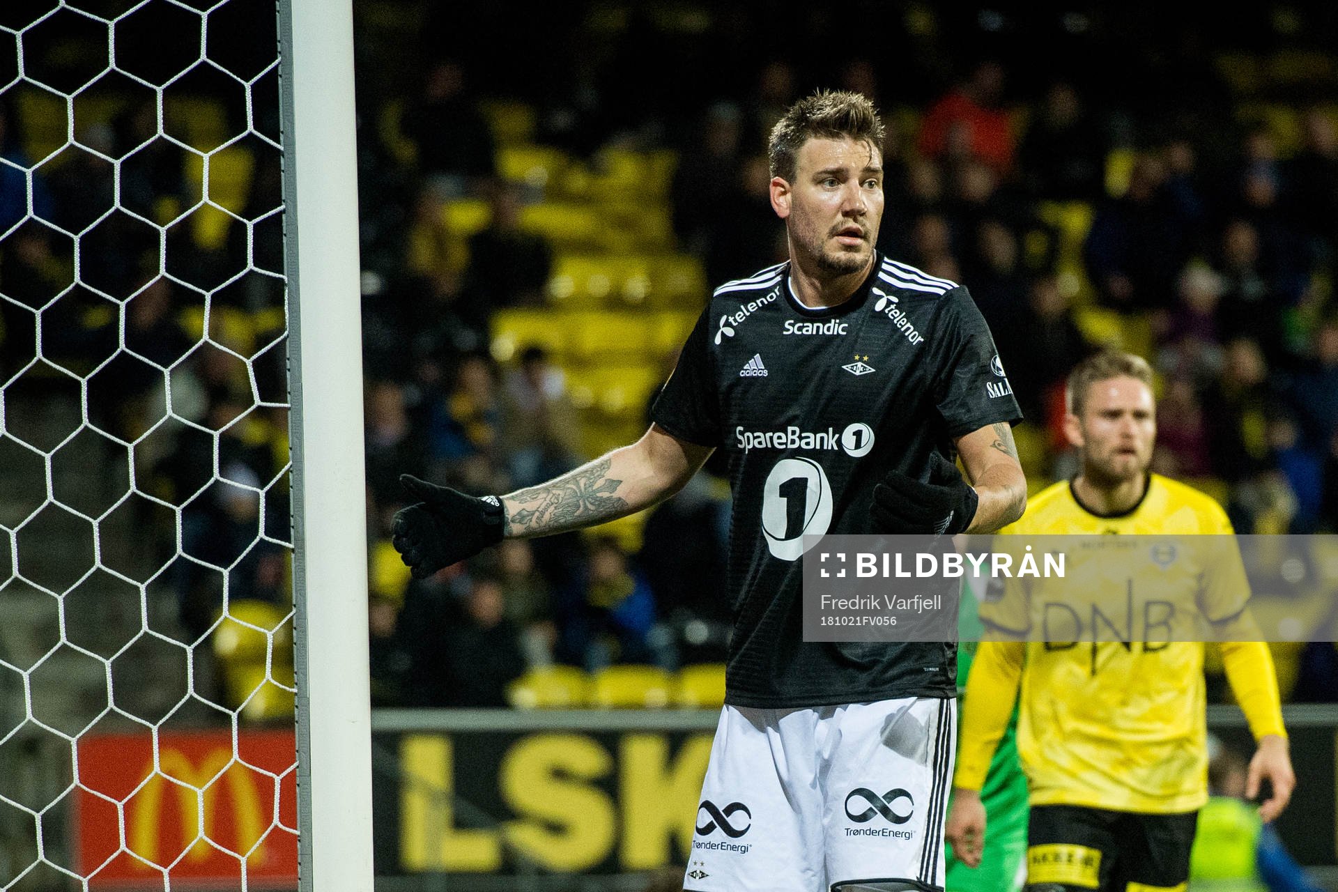 Nicklas Bendtner of Rosenborg reacts