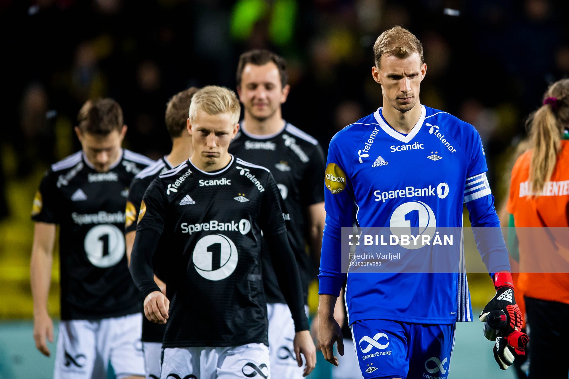 Birger Meling and goalkeeper André Hansen of Rosenborg