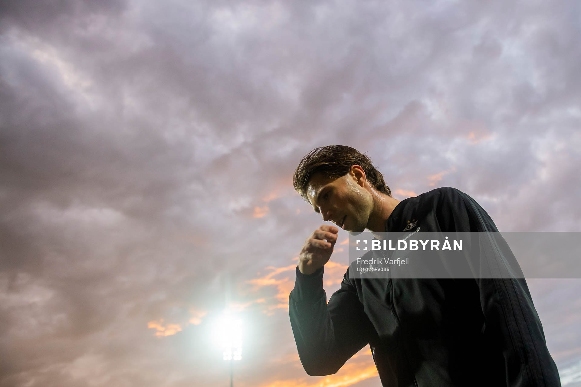 Marius Lundemo of Rosenborg ahead of the Eliteserien match between Lillestrøm and Rosenborg on October 21, 2018 in Lillestrøm.