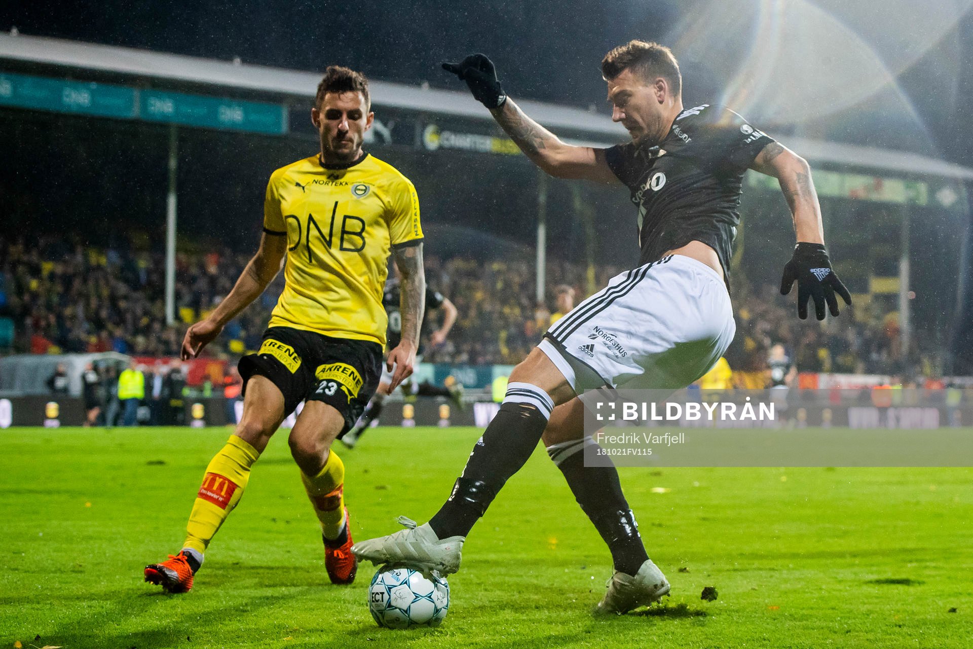 Daniel Alexander Pedersen of Lillestrøm and Nicklas