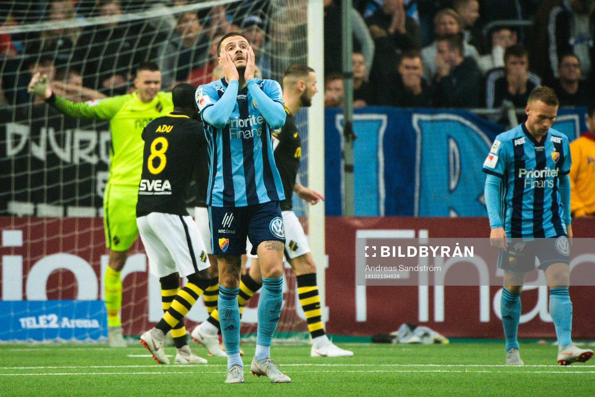 Djurgårdens Erik Johansson deppar