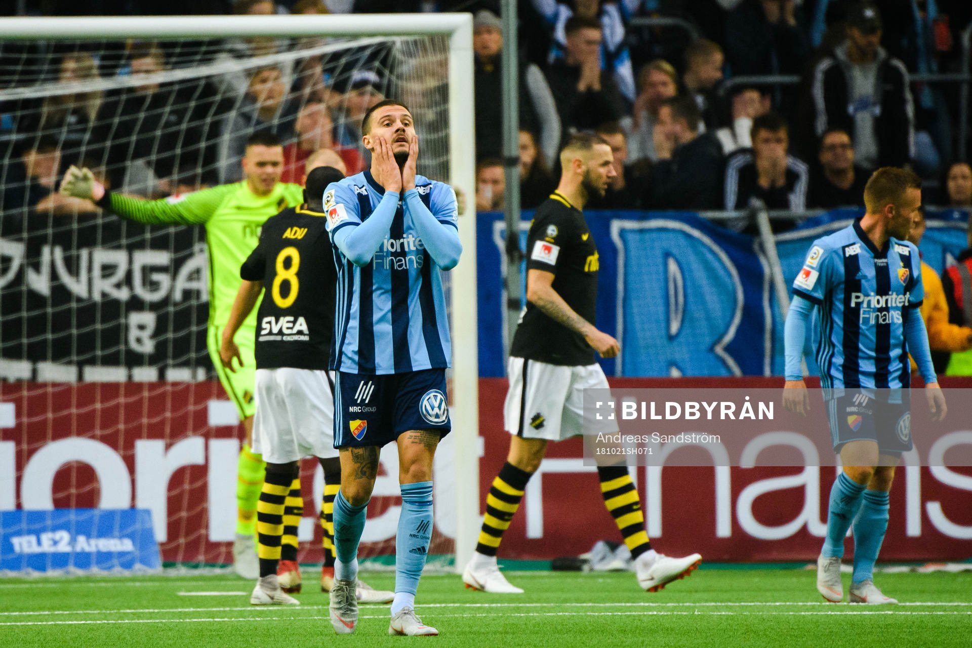 Djurgårdens Erik Johansson deppar