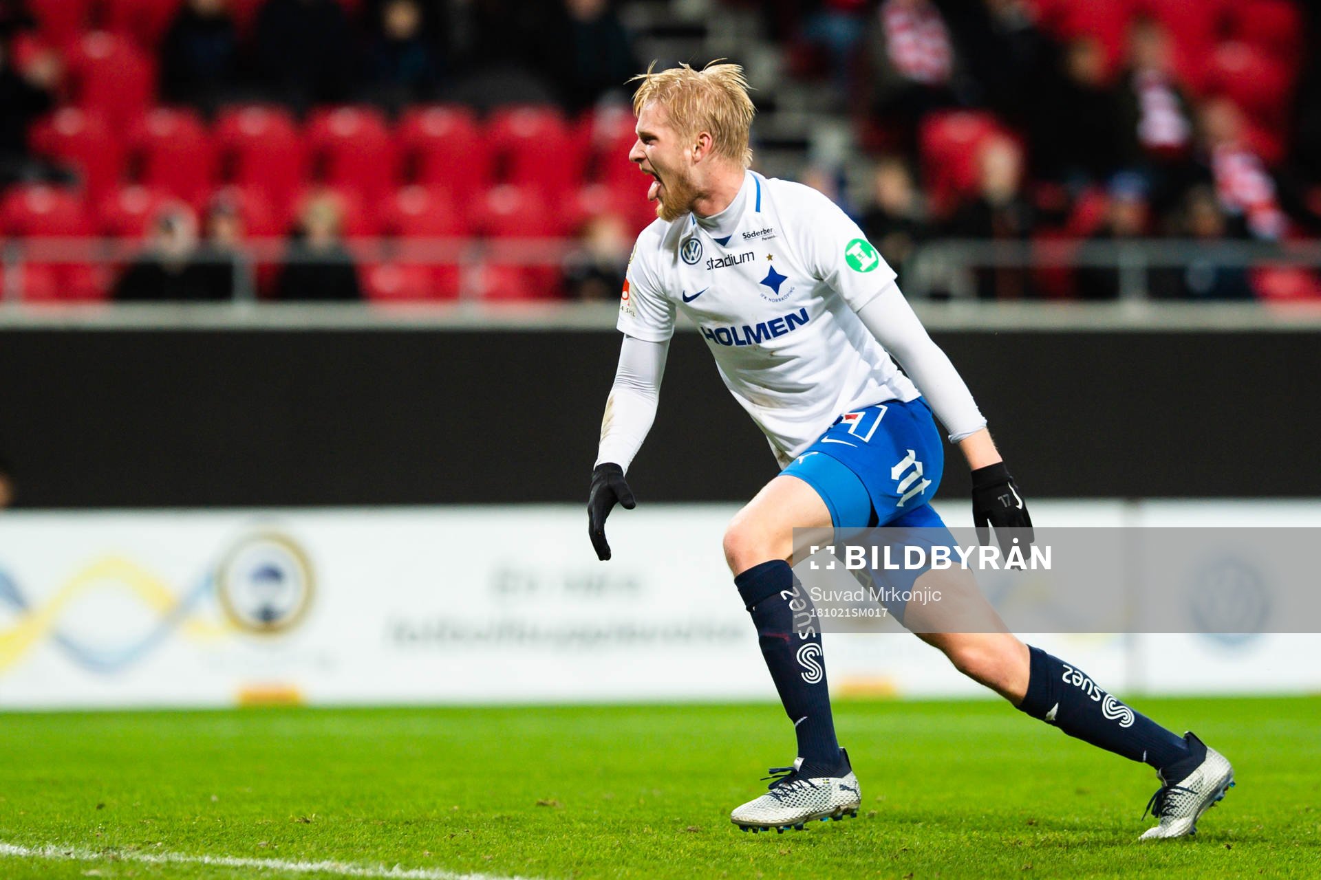 Norrköpings Kalle Holmberg jublar