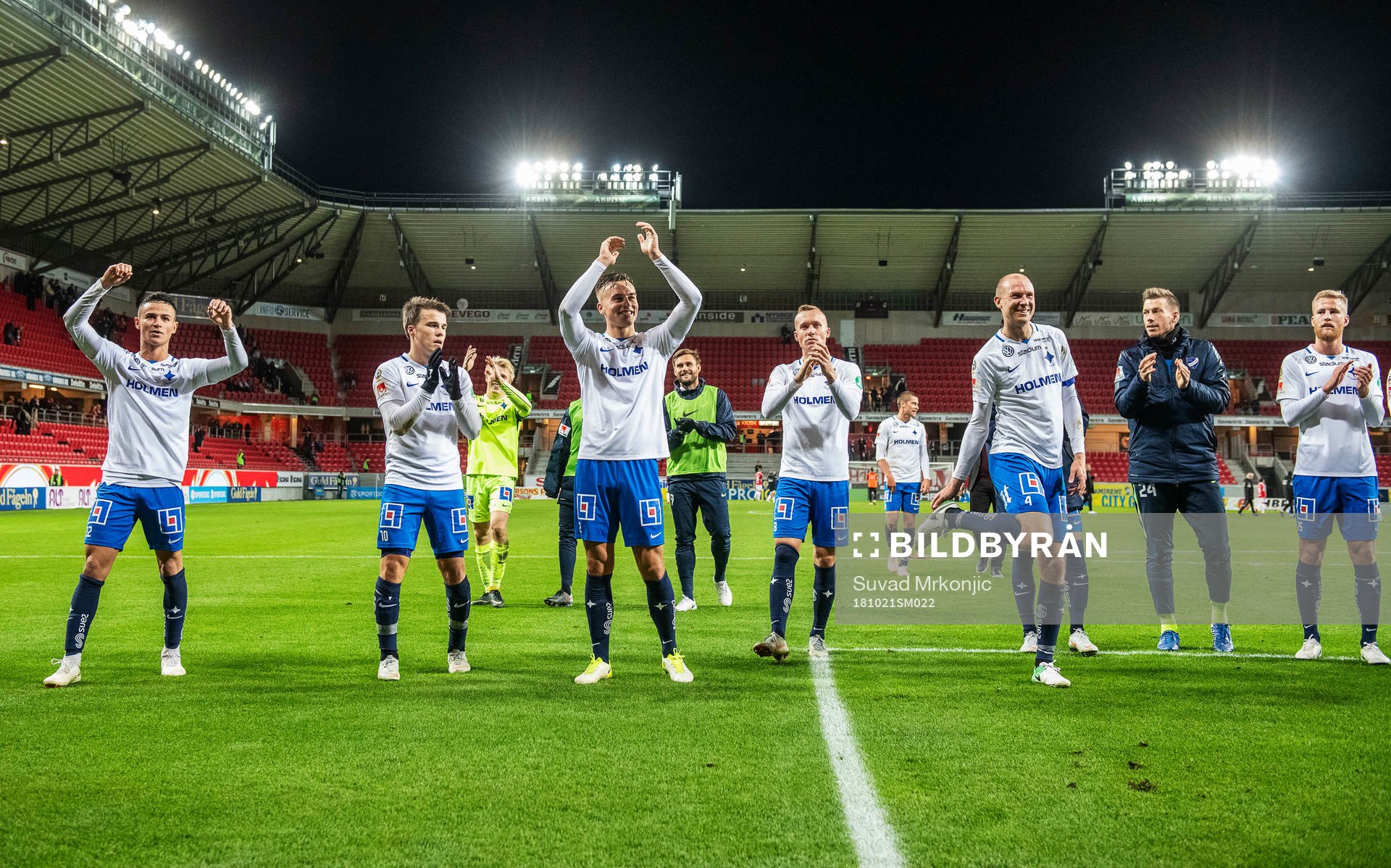 Norrköpingspelarna jublar