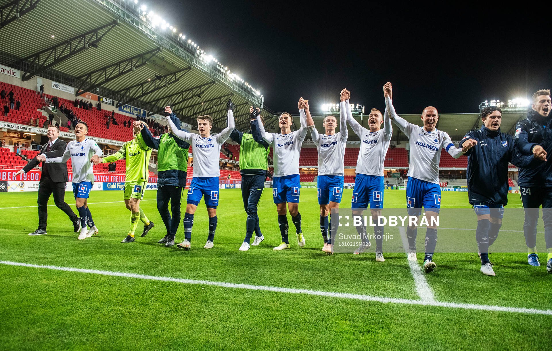 Norrköpingspelarna jublar