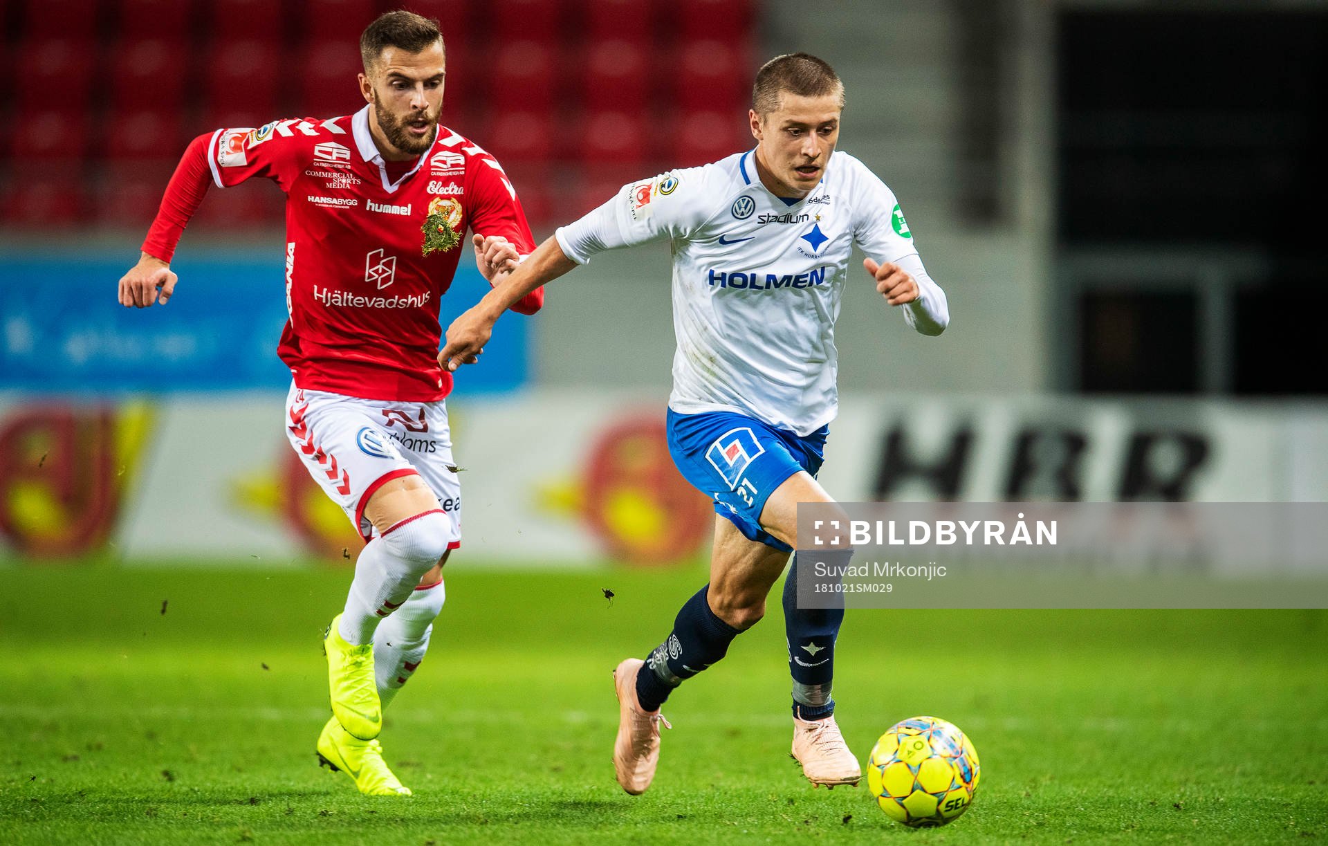 Kalmars Filip Sachpekidis och Norrköpings Simon Thern