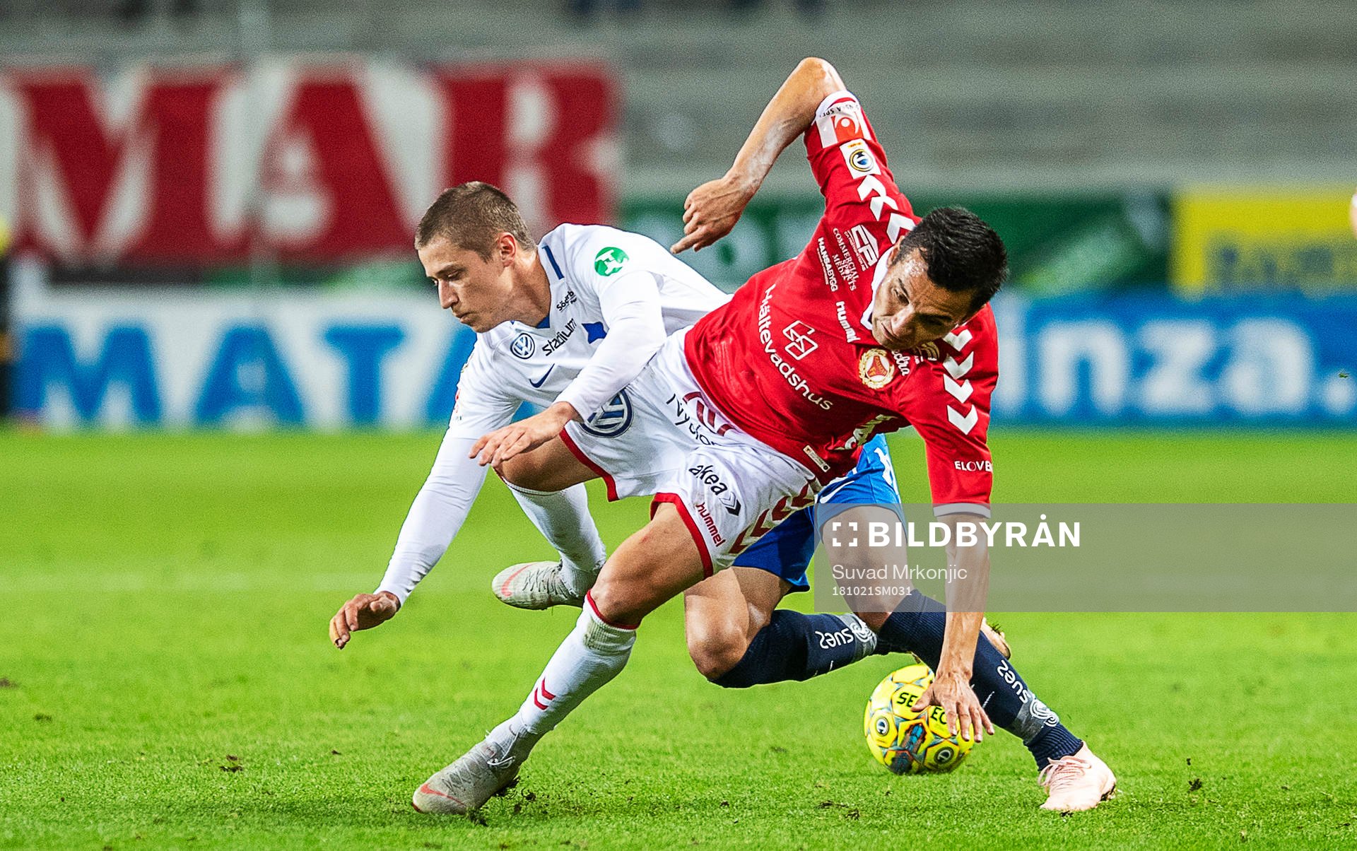 Kalmars Emin Nouri och Norrköpings Simon Thern