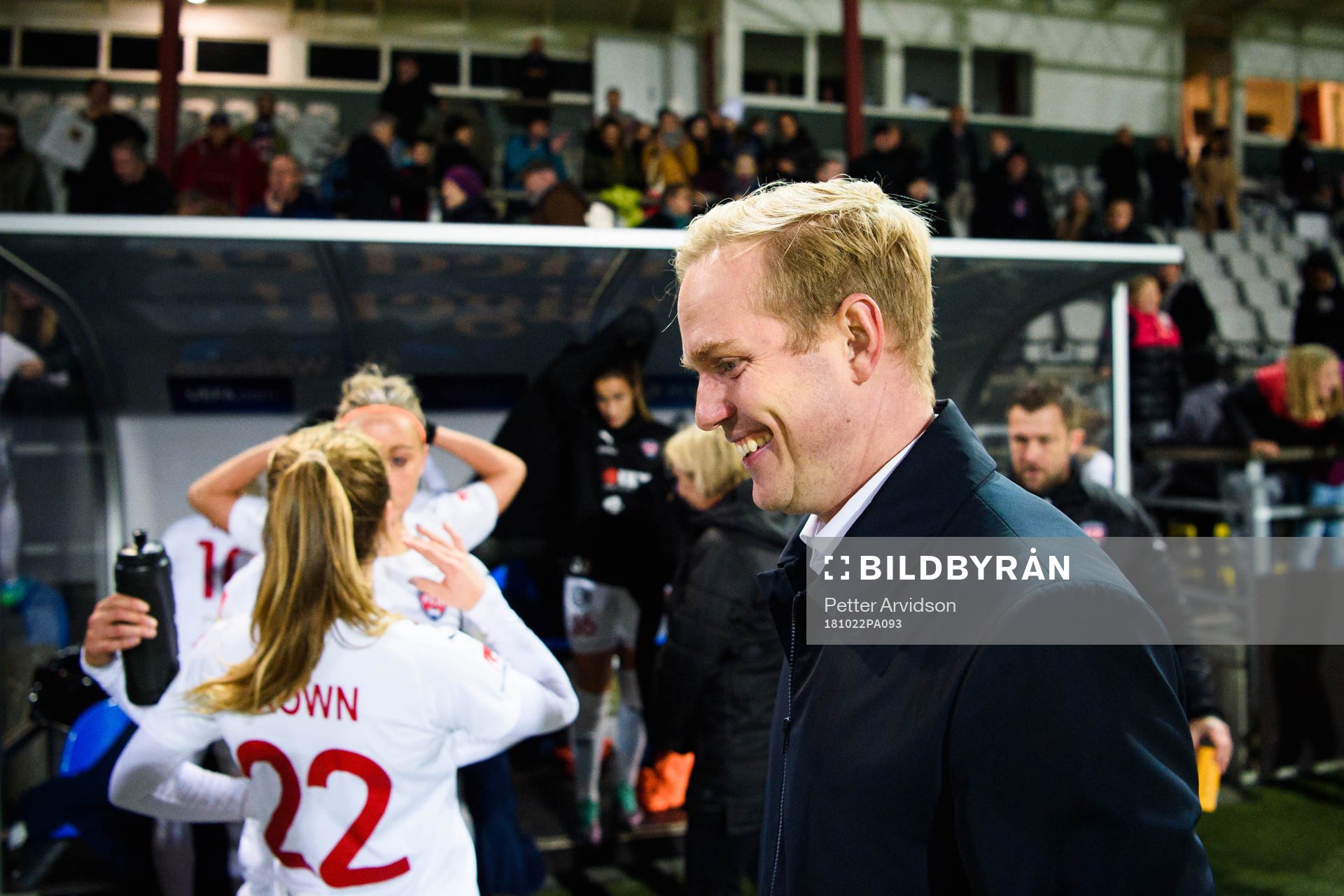 Rosengårds tränare Jonas Eidevall jublar