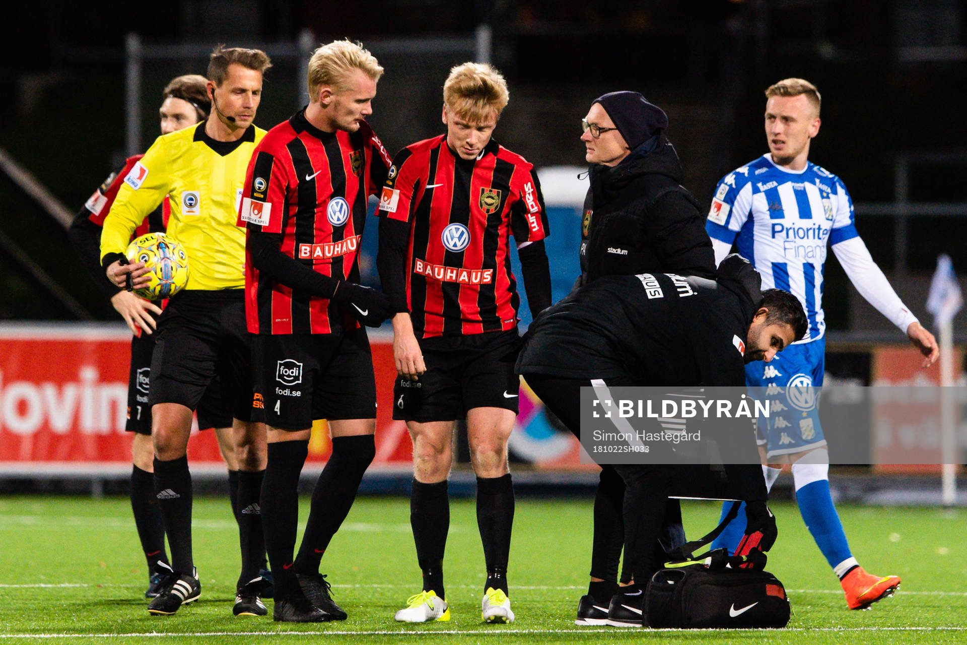 Brommapojkarnas Gustav Sandberg Magnusson får vård