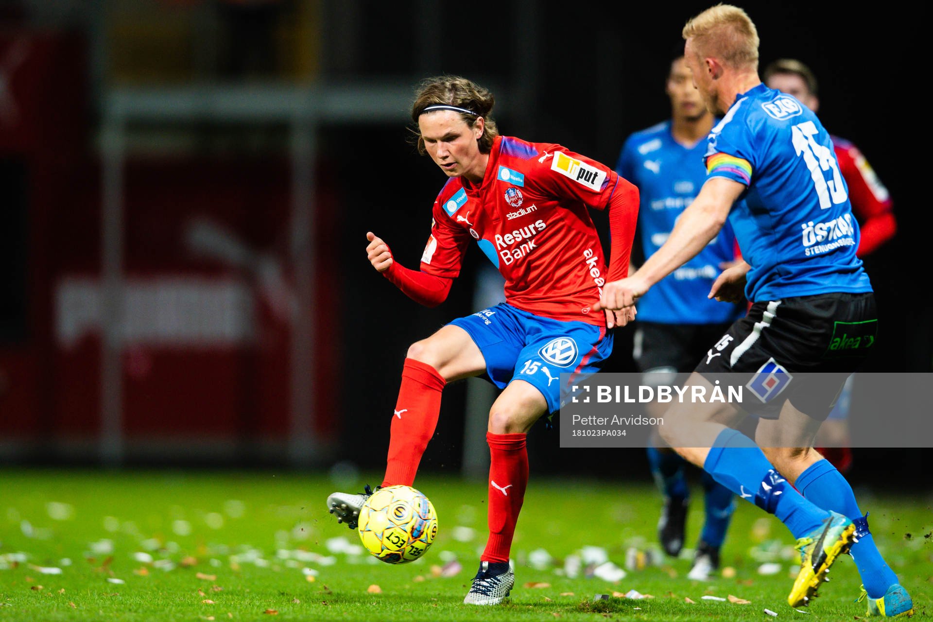 Helsingborgs Max Svensson och Halmstads Peter Larsson