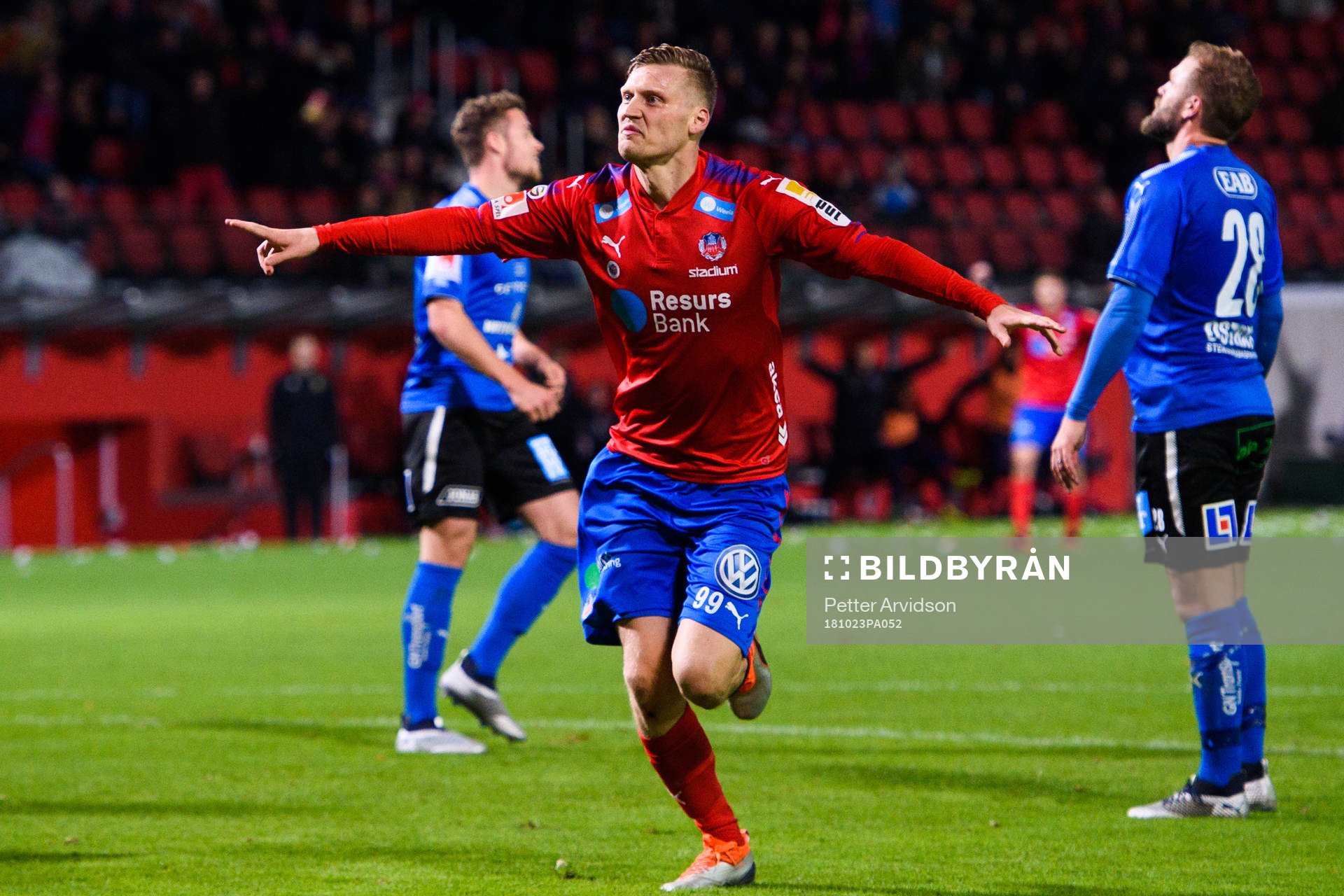 Helsingborgs Andri Runar Bjarnason jublar