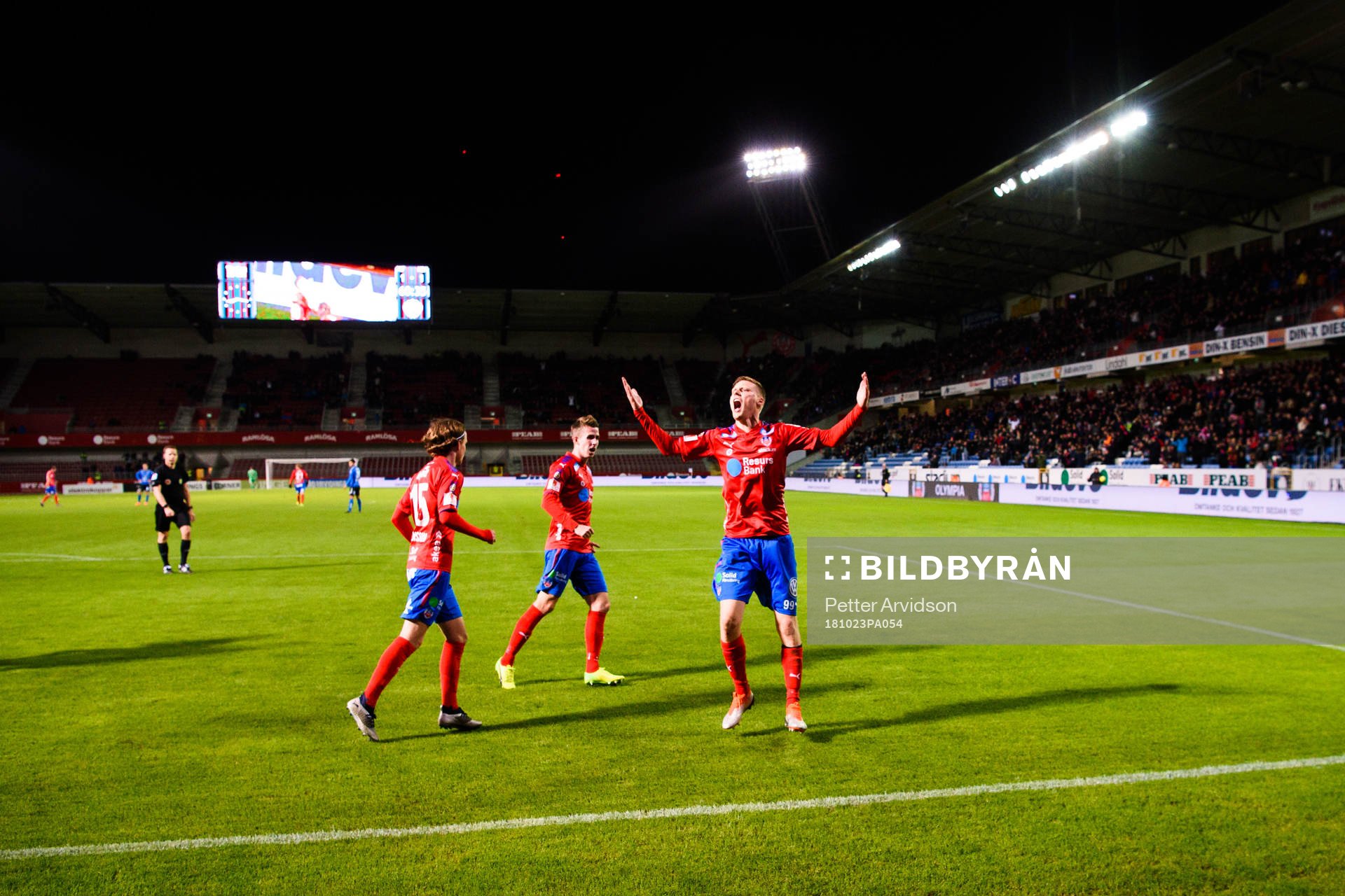 Helsingborgs Andri Runar Bjarnason jublar