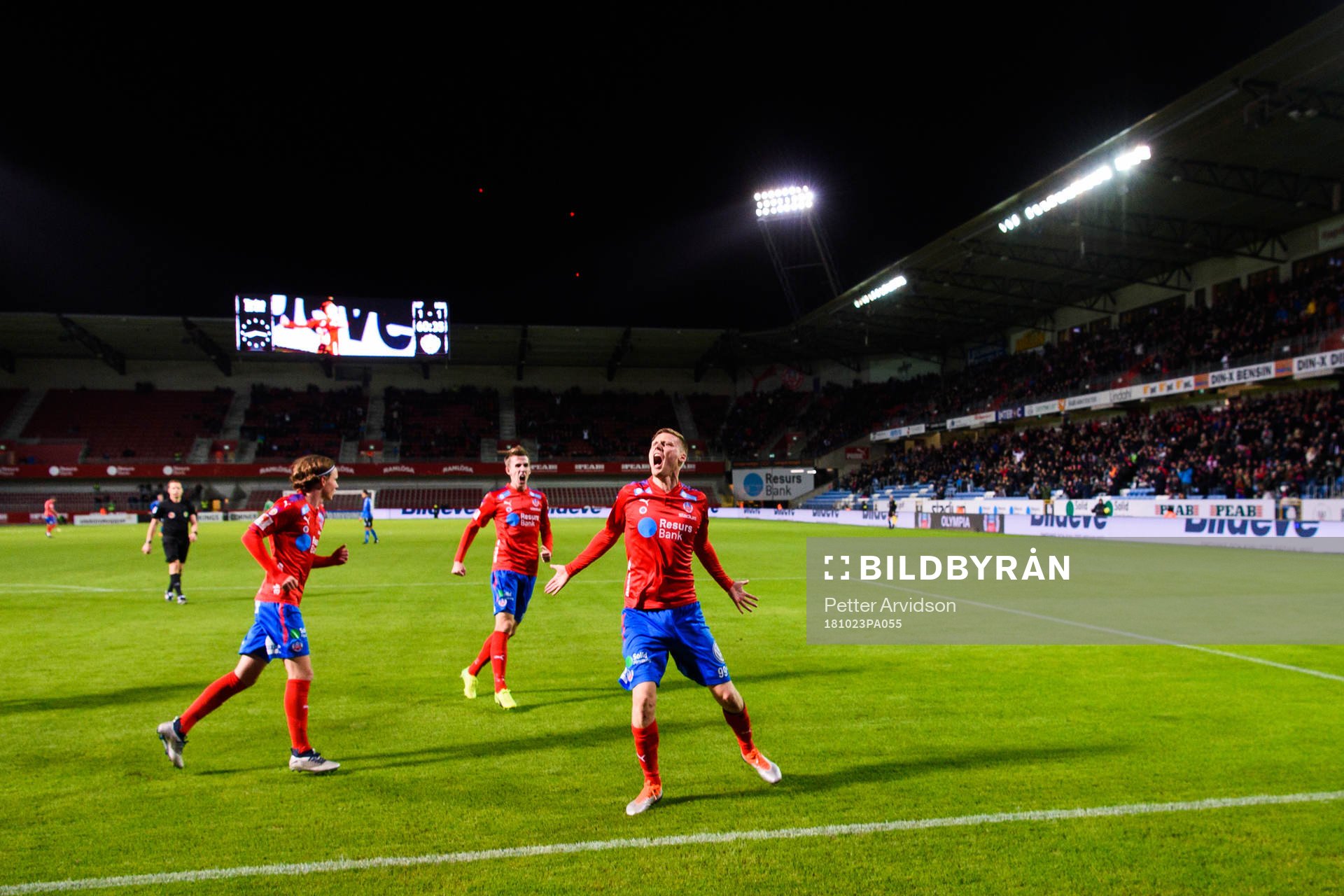 Helsingborgs Andri Runar Bjarnason jublar