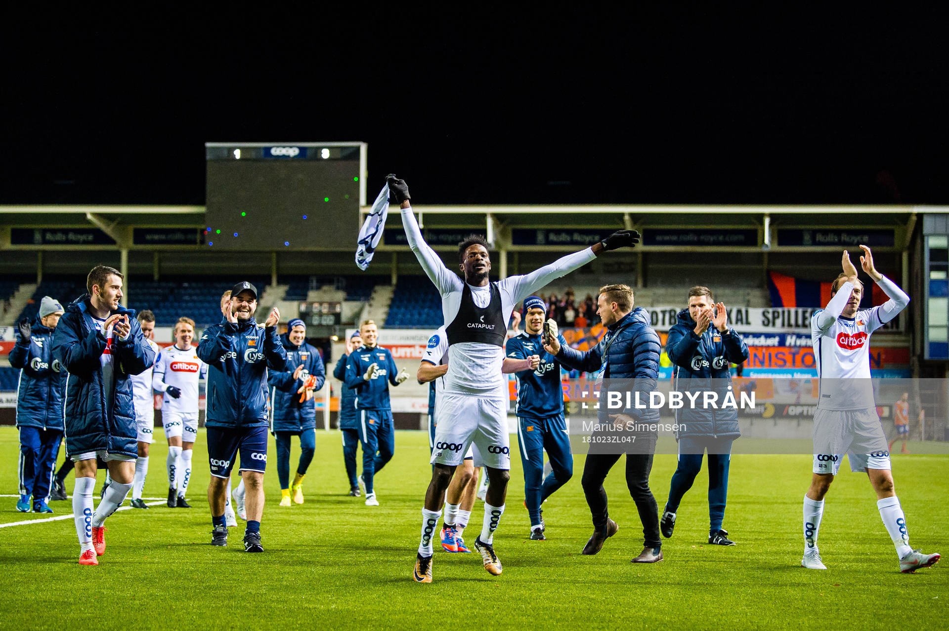 Usman Sani Sale Hassan celebrates
