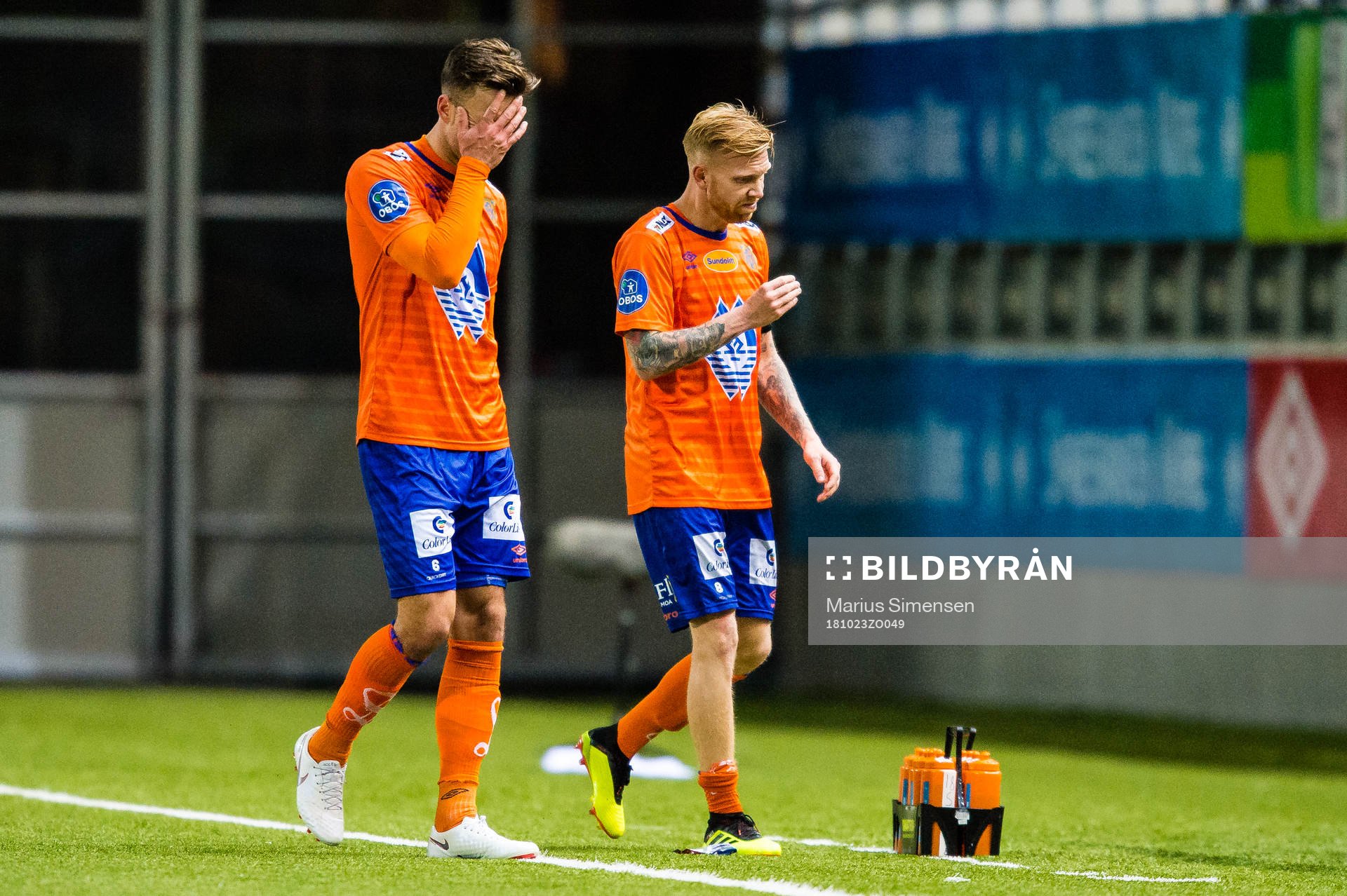 Kaj Ramsteijn and Fredrik Carlsen of Aalesund looks dejected