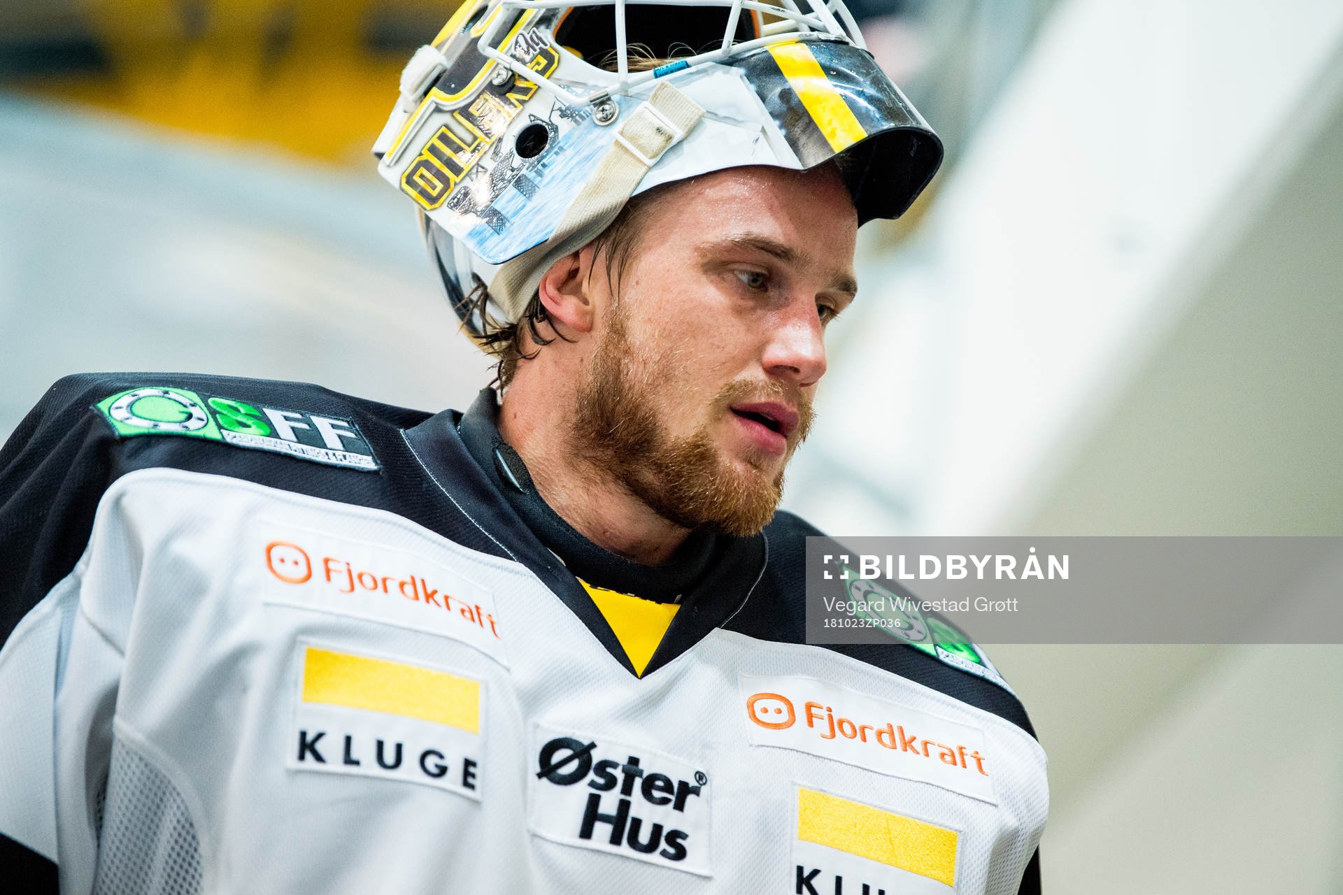 Goaltender Henrik Holm of Stavanger Oilers