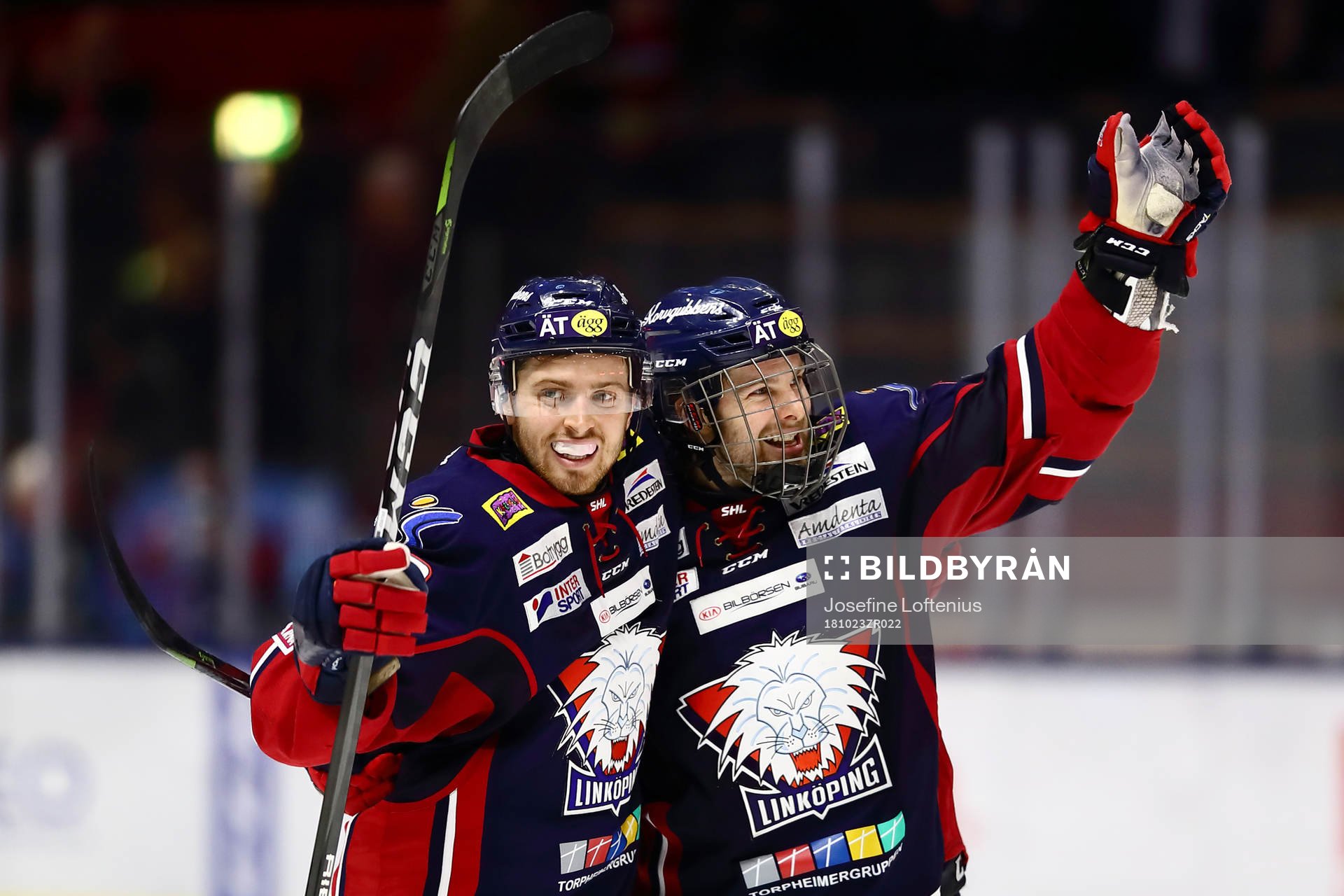 Linköpings Lukas Bengtsson (t v) och Linköpings Andrew