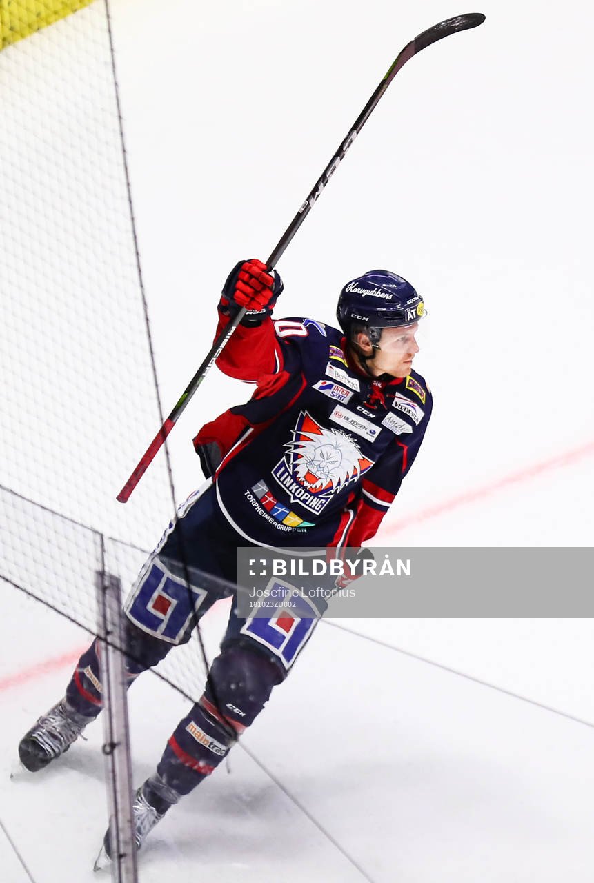 Linköpings Nick Sörensen jublar