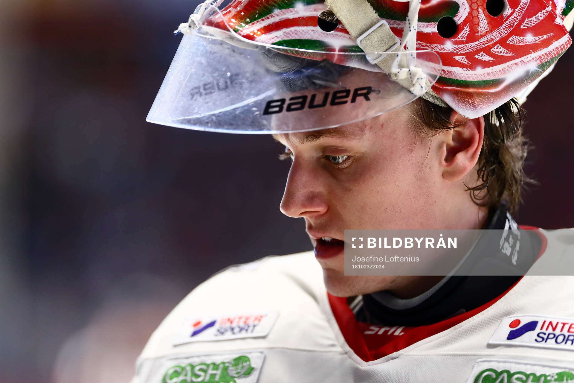 Frölundas målvakt Johan Mattsson strax innan