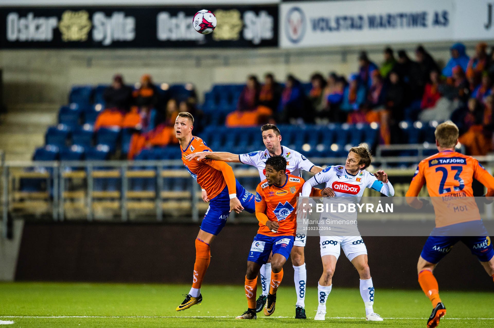 Holmbert Aron Briem Fridjonsson of Aalesund and Steffen