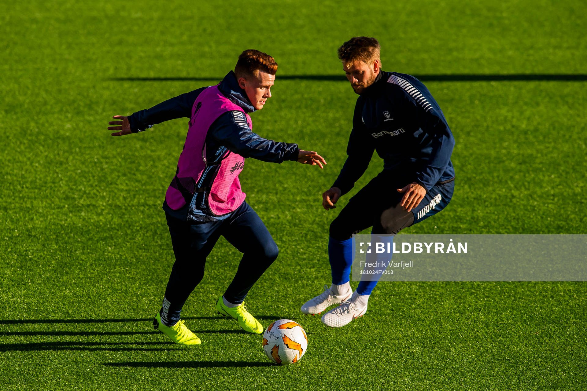 Tobias Heintz and Ole Jørgen Halvorsen of Sarpsborg 08
