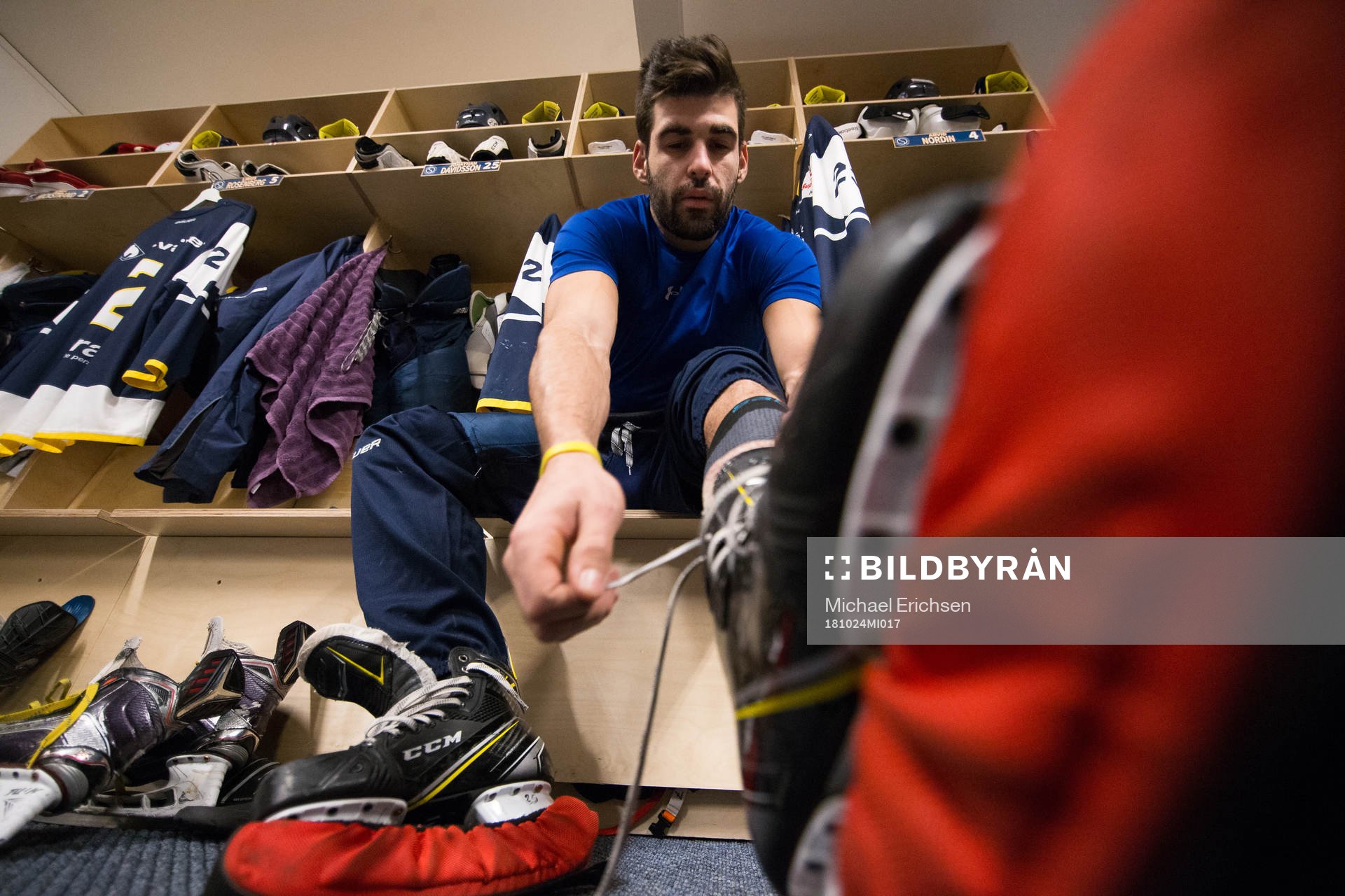 Skärgårdens hockeys Ivan Hodulov innan en match