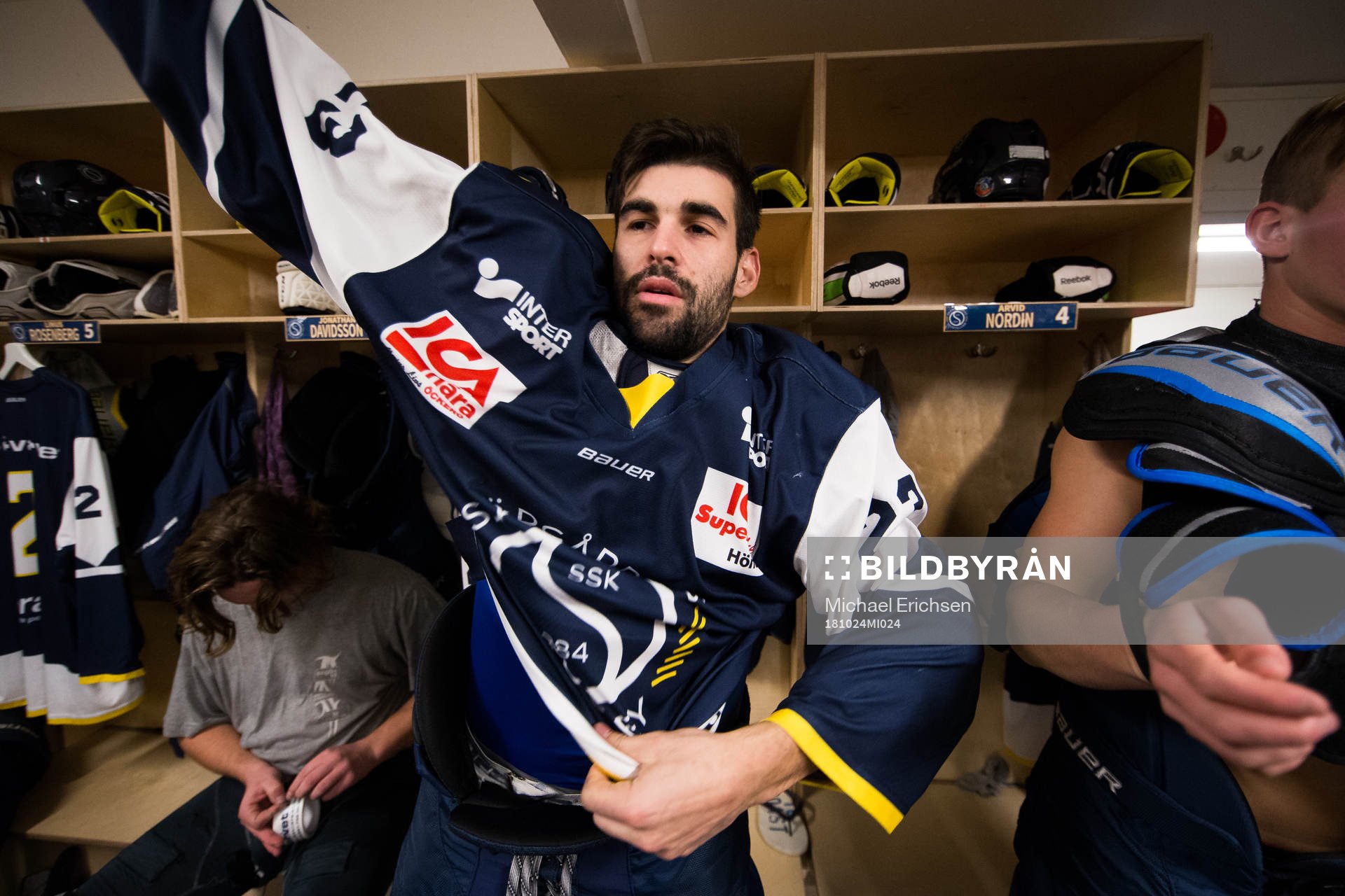 Skärgårdens hockeys Ivan Hodulov innan en match