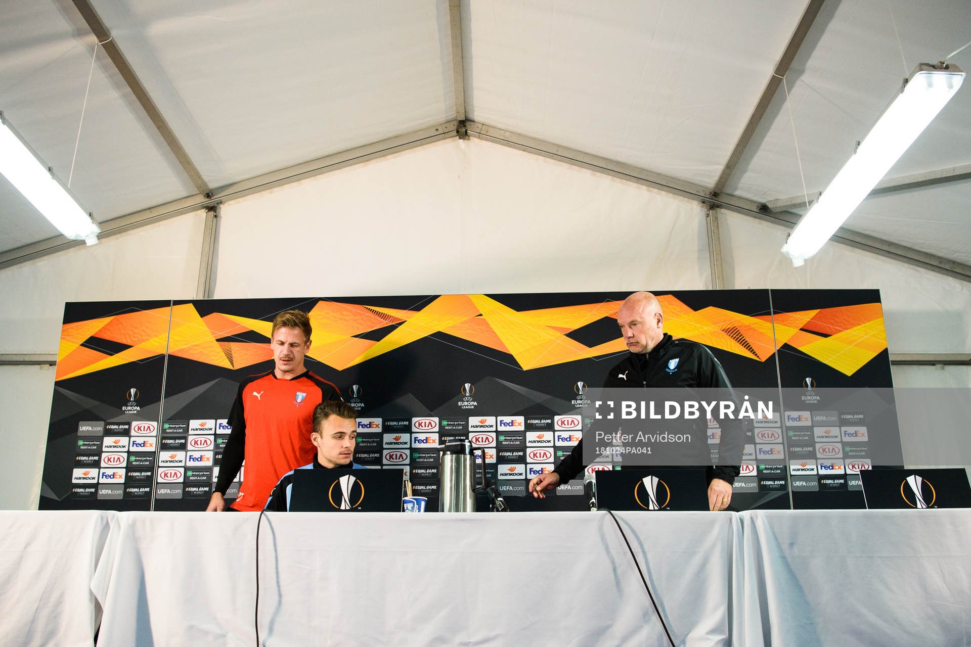 Goalkeeper Johan Dahlin,  Andreas Vindheim and head coach