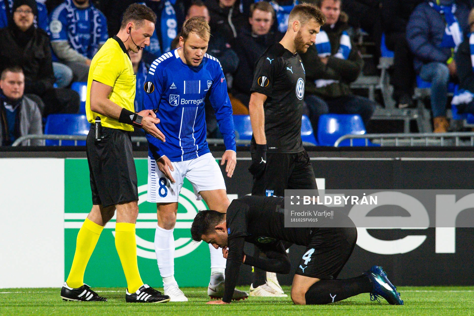 Behrang Safari of Malmö FF is in pain