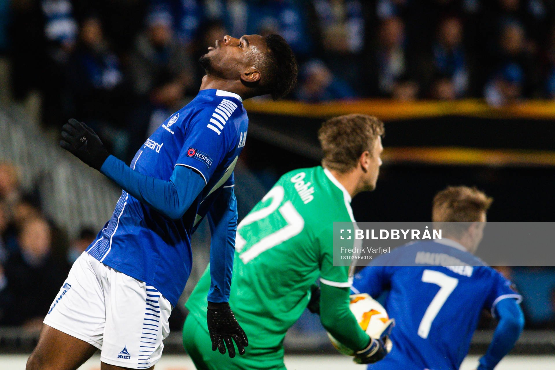 Rashad Muhammed of Sarpsborg 08 looks dejected