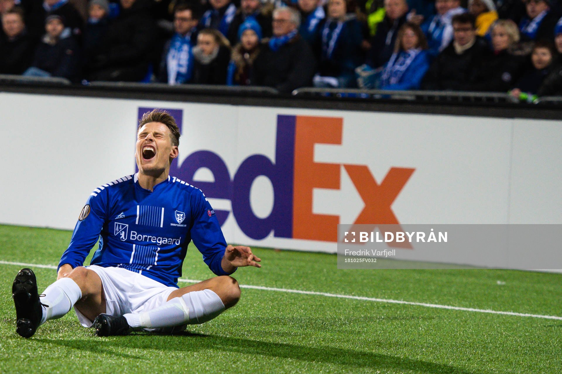 Kristoffer Zachariassen of Sarpsborg 08 reacts