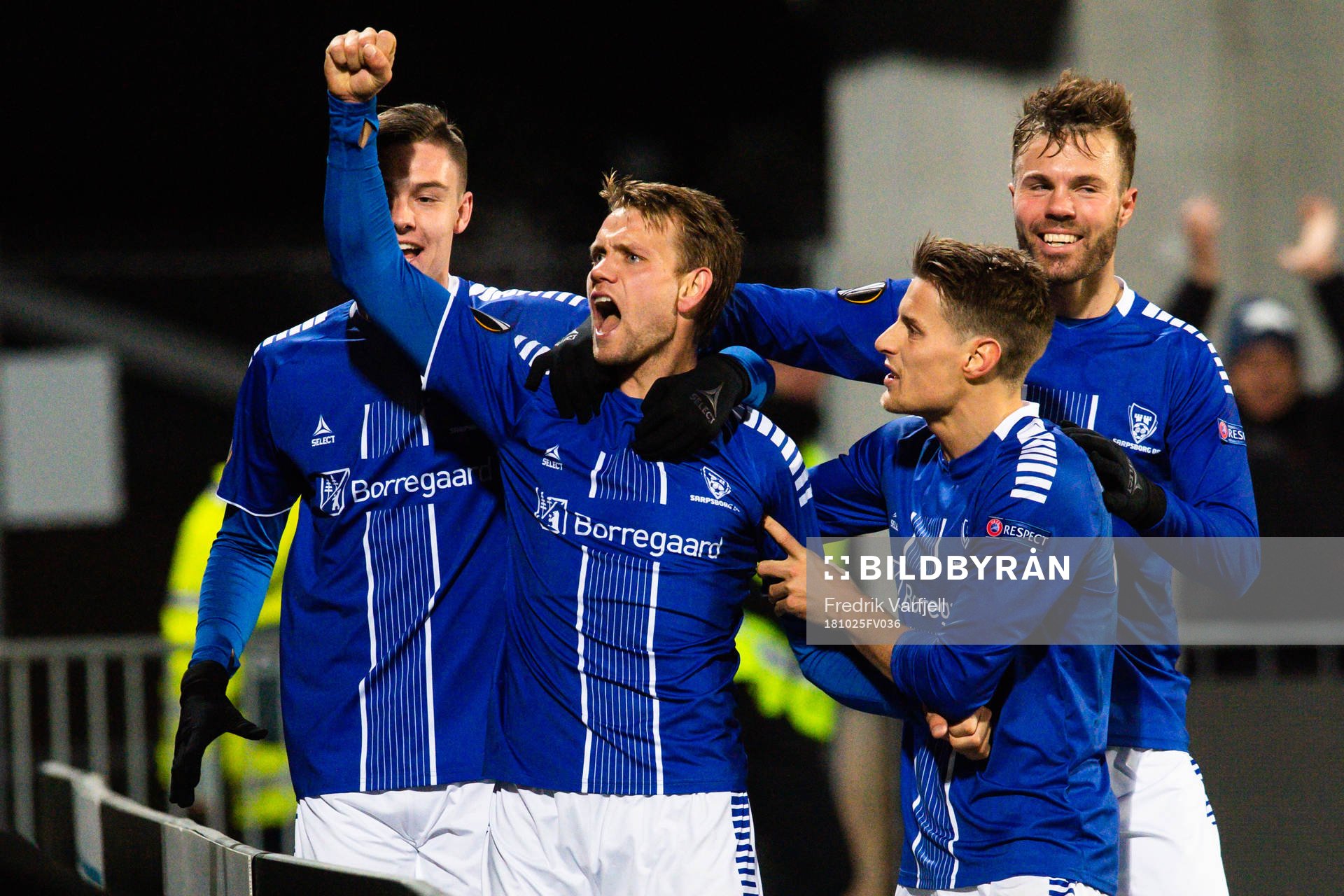 Ole Jørgen Halvorsen of Sarpsborg 08 celebrates with