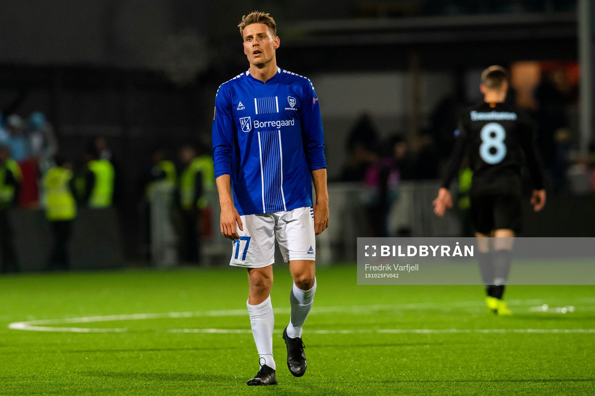 Kristoffer Zachariassen of Sarpsborg 08 looks dejected