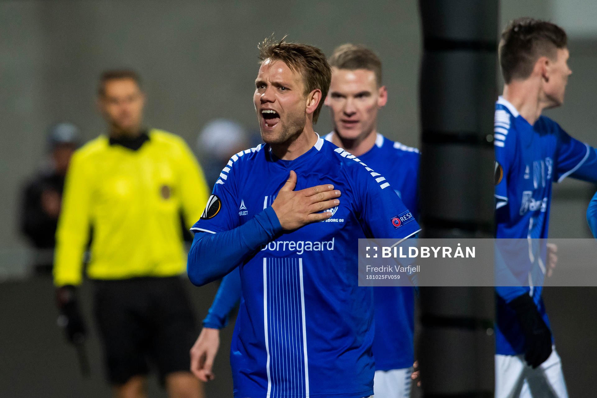 Ole Jørgen Halvorsen of Sarpsborg 08 celebrates with his