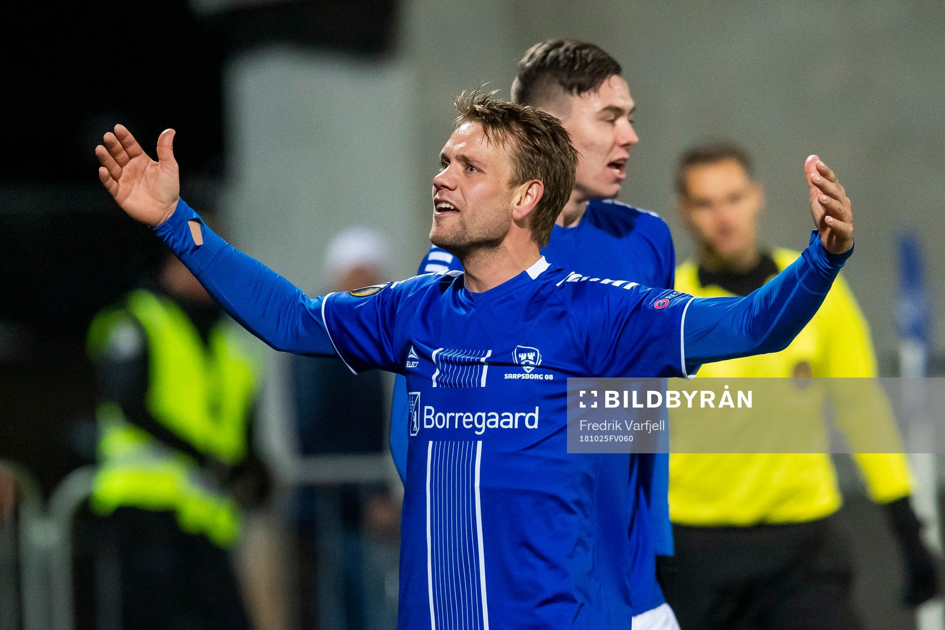 Ole Jørgen Halvorsen of Sarpsborg 08 celebrates with his