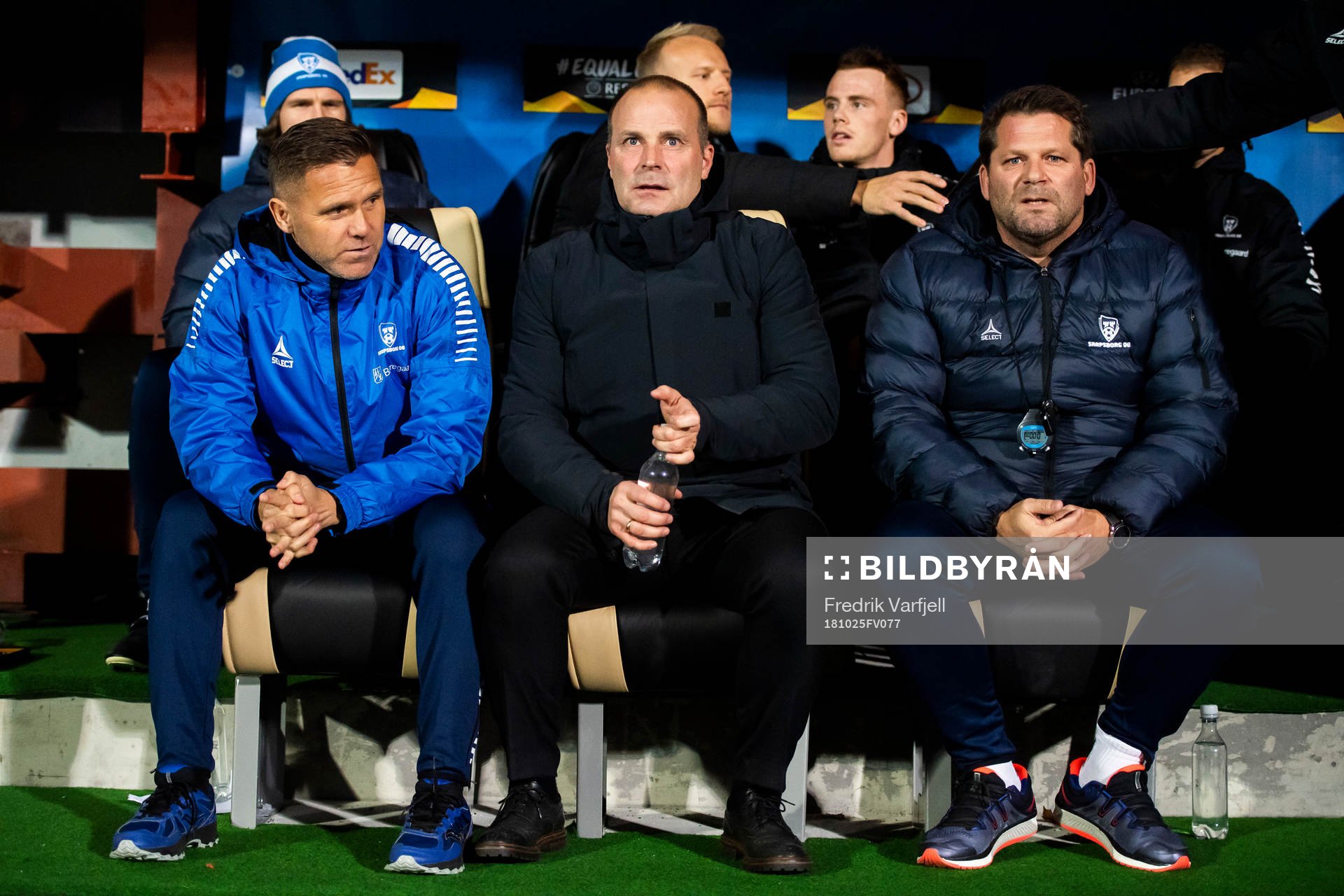 Tom Freddy Aune, assistant coach of Sarpsborg 08, and Geir