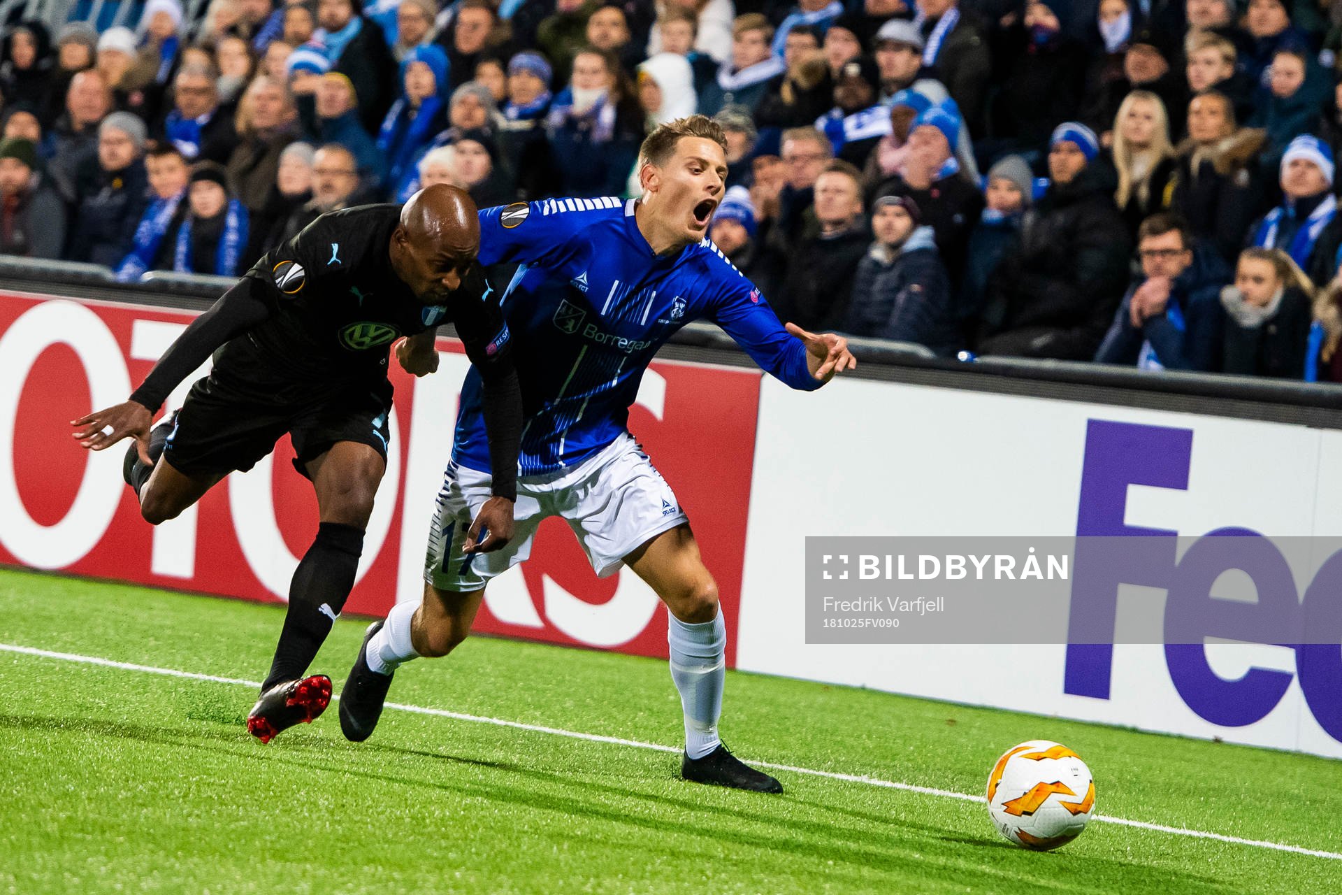 Fouad Bachirou of Malmö FF and Kristoffer Zachariassen of