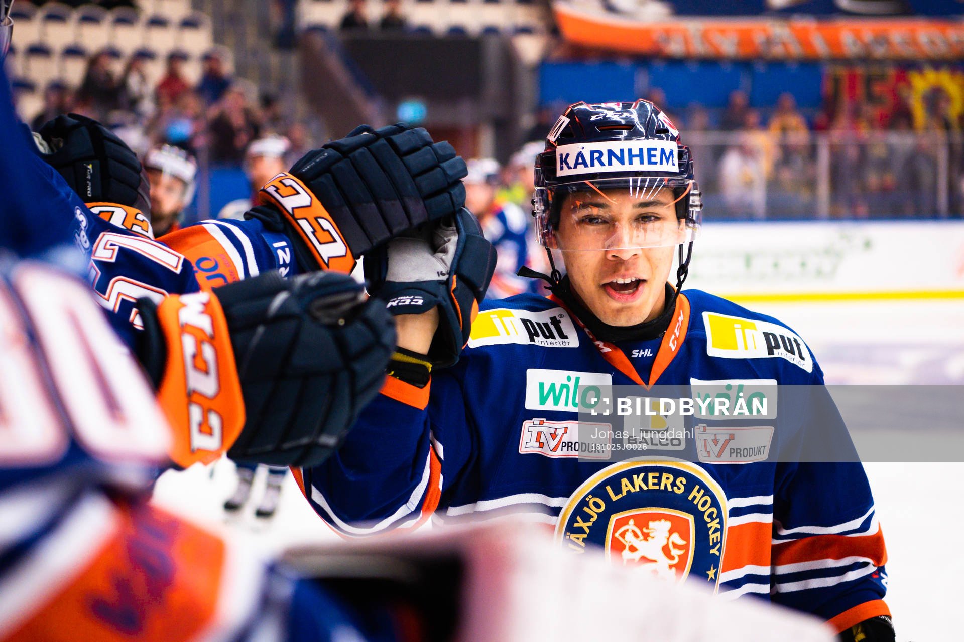 Växjös Austin Ortega jublar